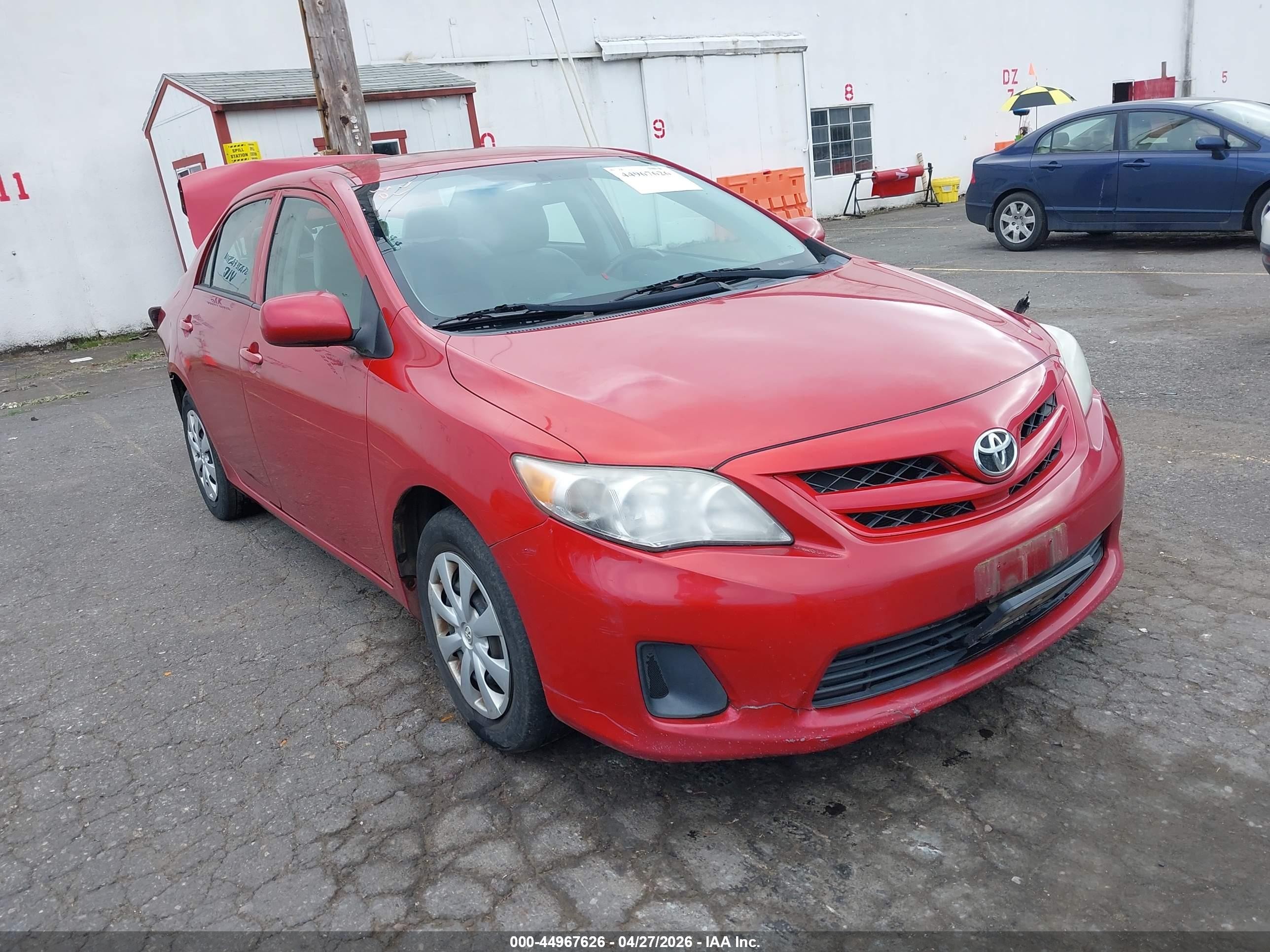2013 Toyota Corolla L Red vin: 5YFBU4EE1DP130695