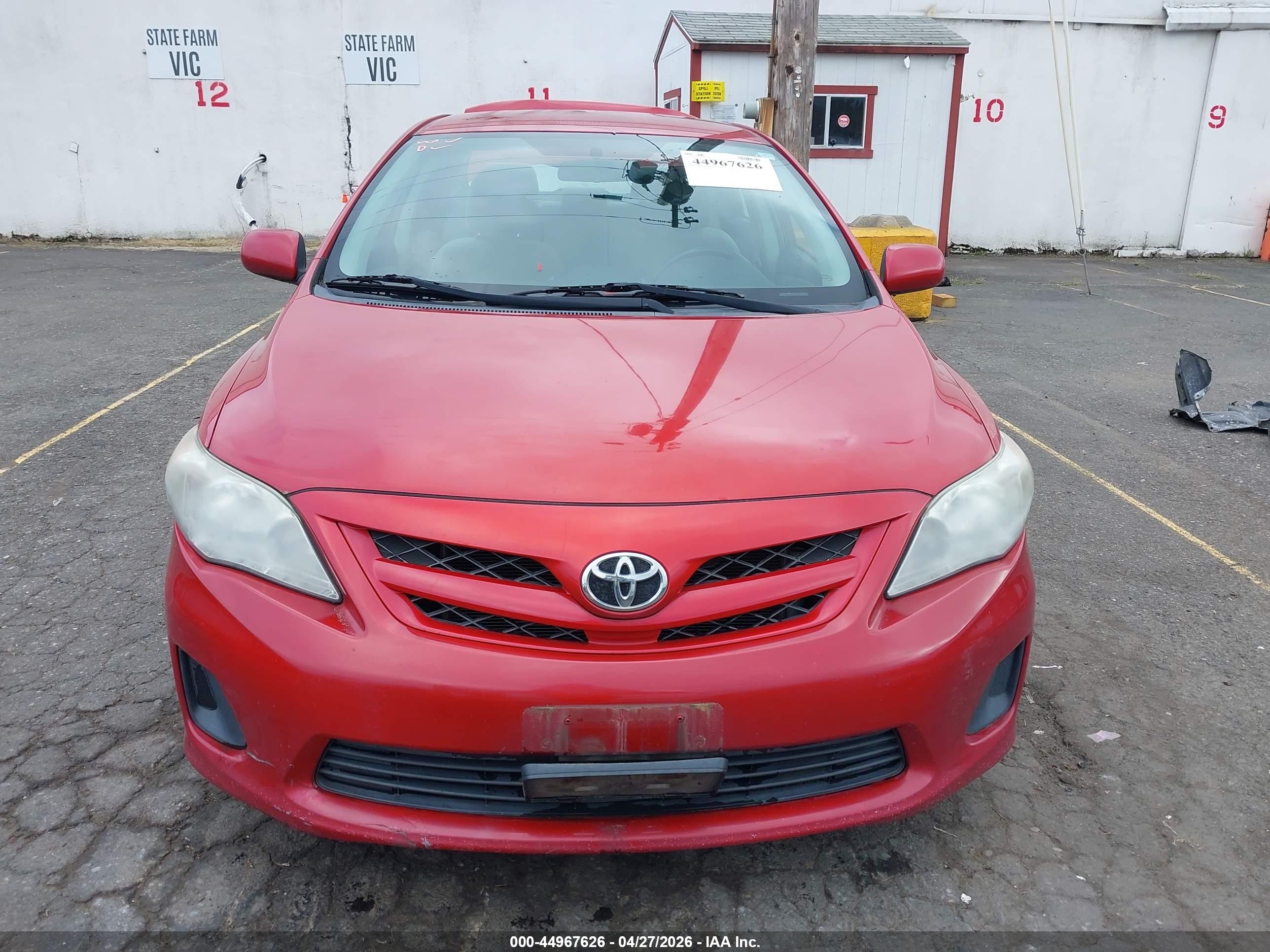 2013 Toyota Corolla L Red vin: 5YFBU4EE1DP130695