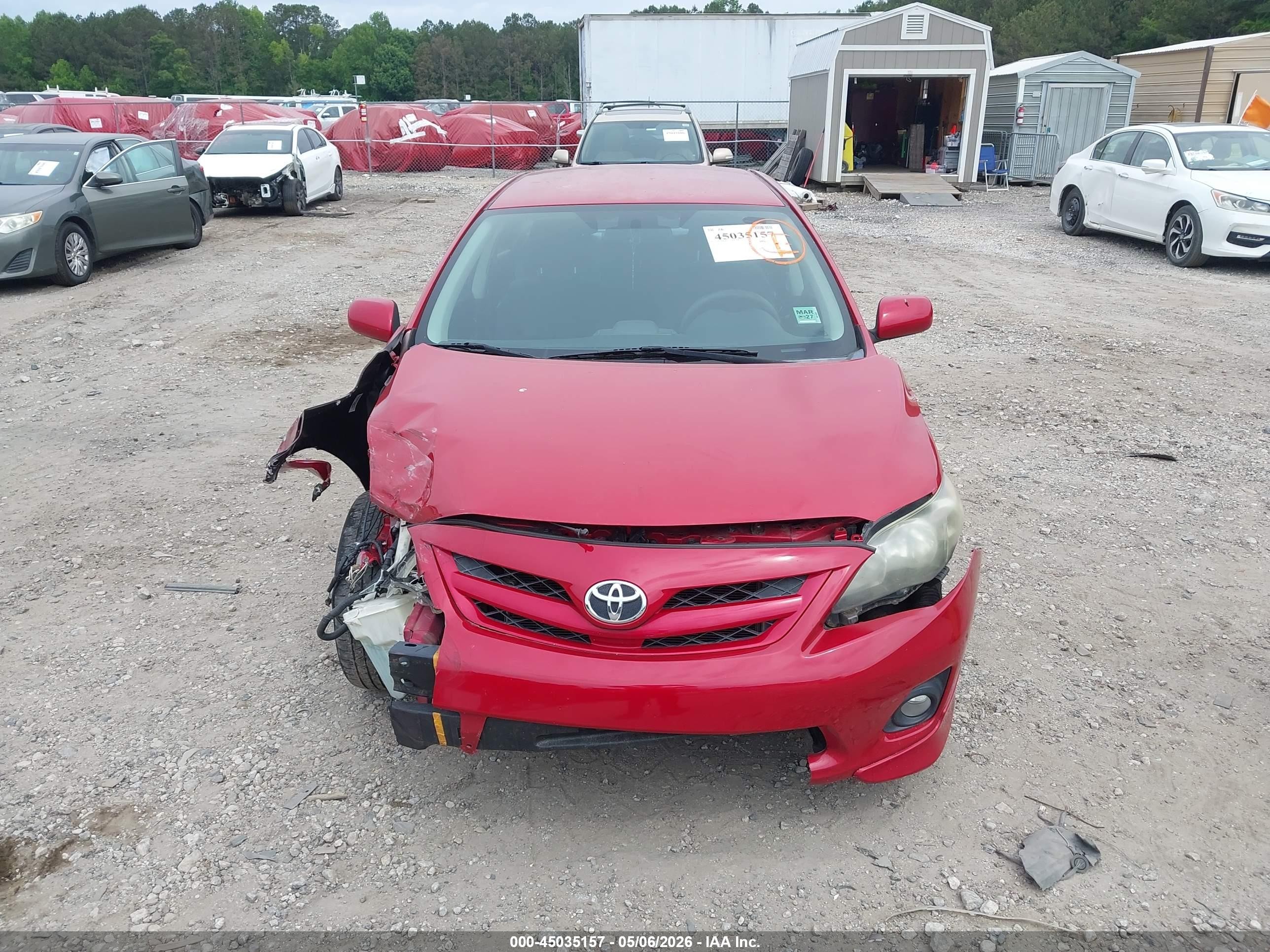 2013 Toyota Corolla S Red vin: 5YFBU4EE1DP135105