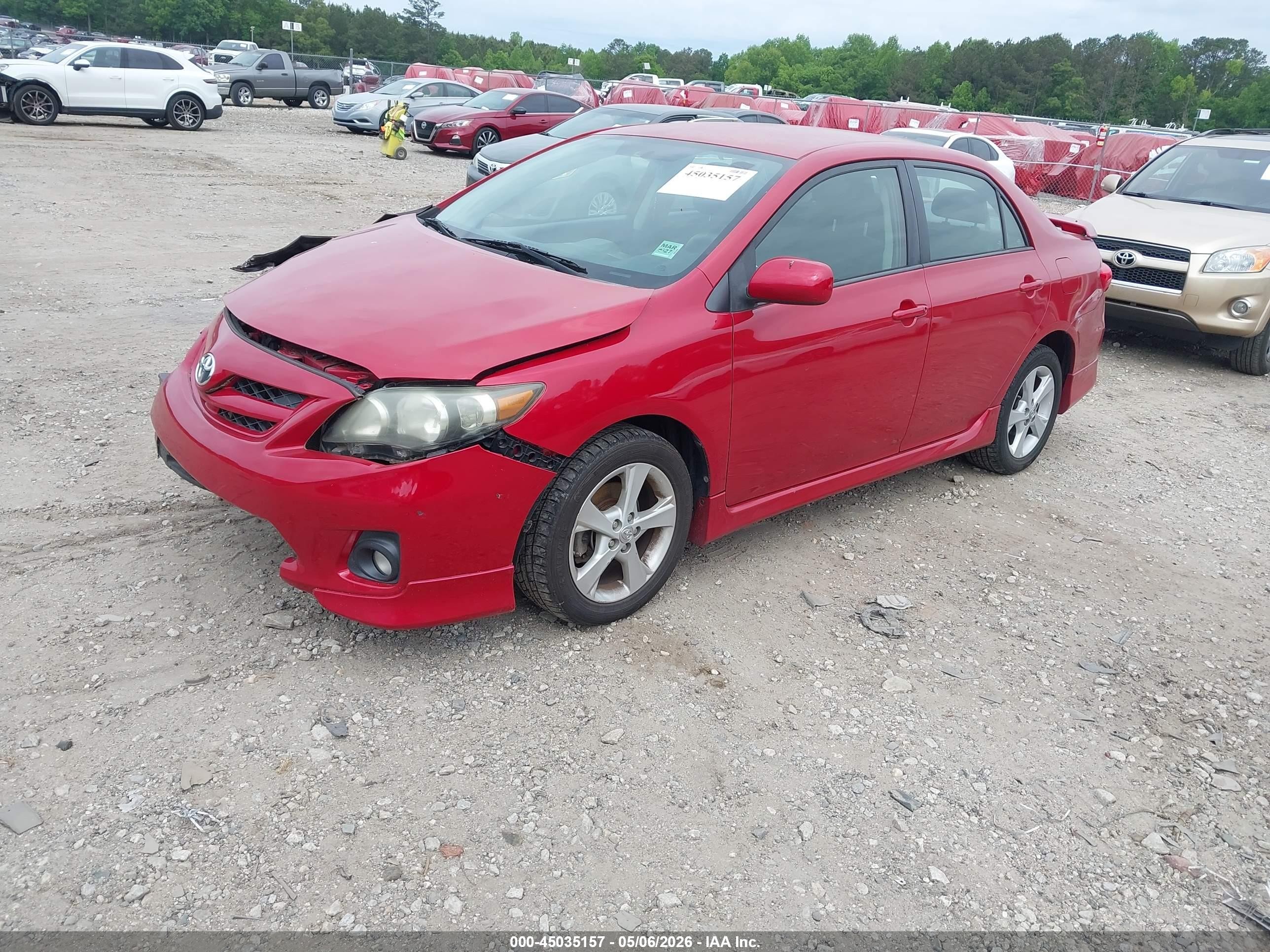 2013 Toyota Corolla S Red vin: 5YFBU4EE1DP135105