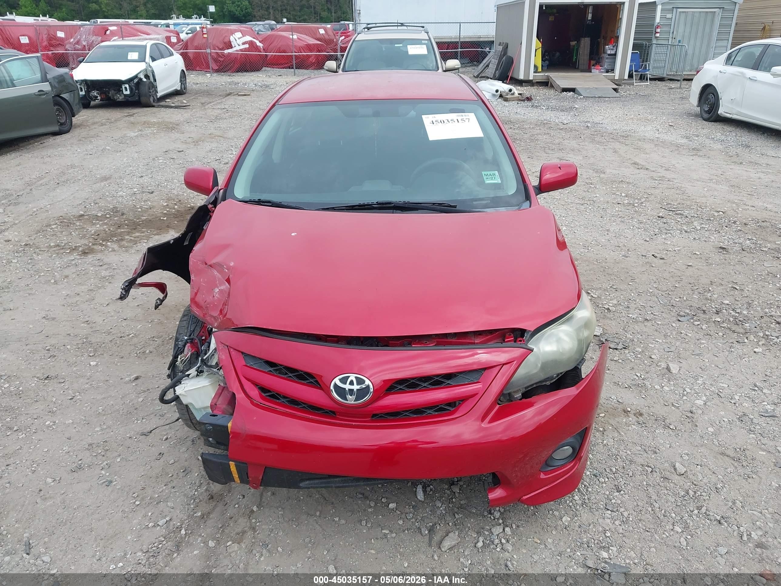 2013 Toyota Corolla S Red vin: 5YFBU4EE1DP135105