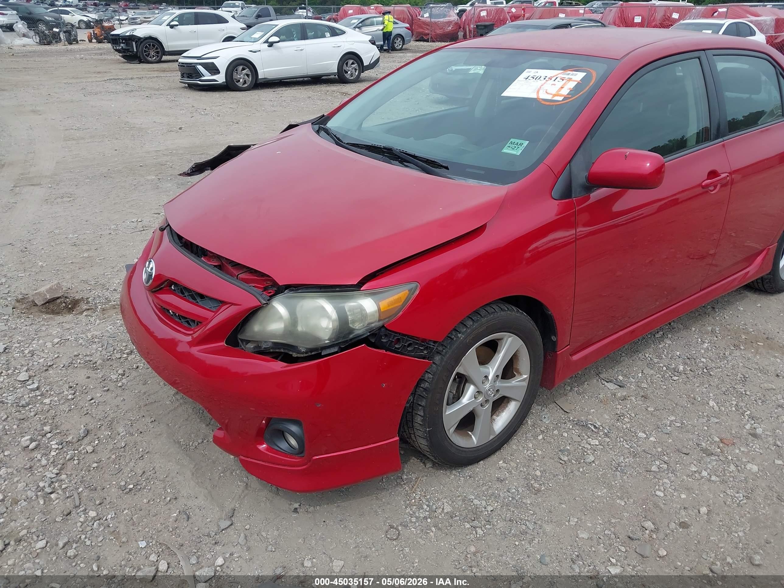 2013 Toyota Corolla S Red vin: 5YFBU4EE1DP135105