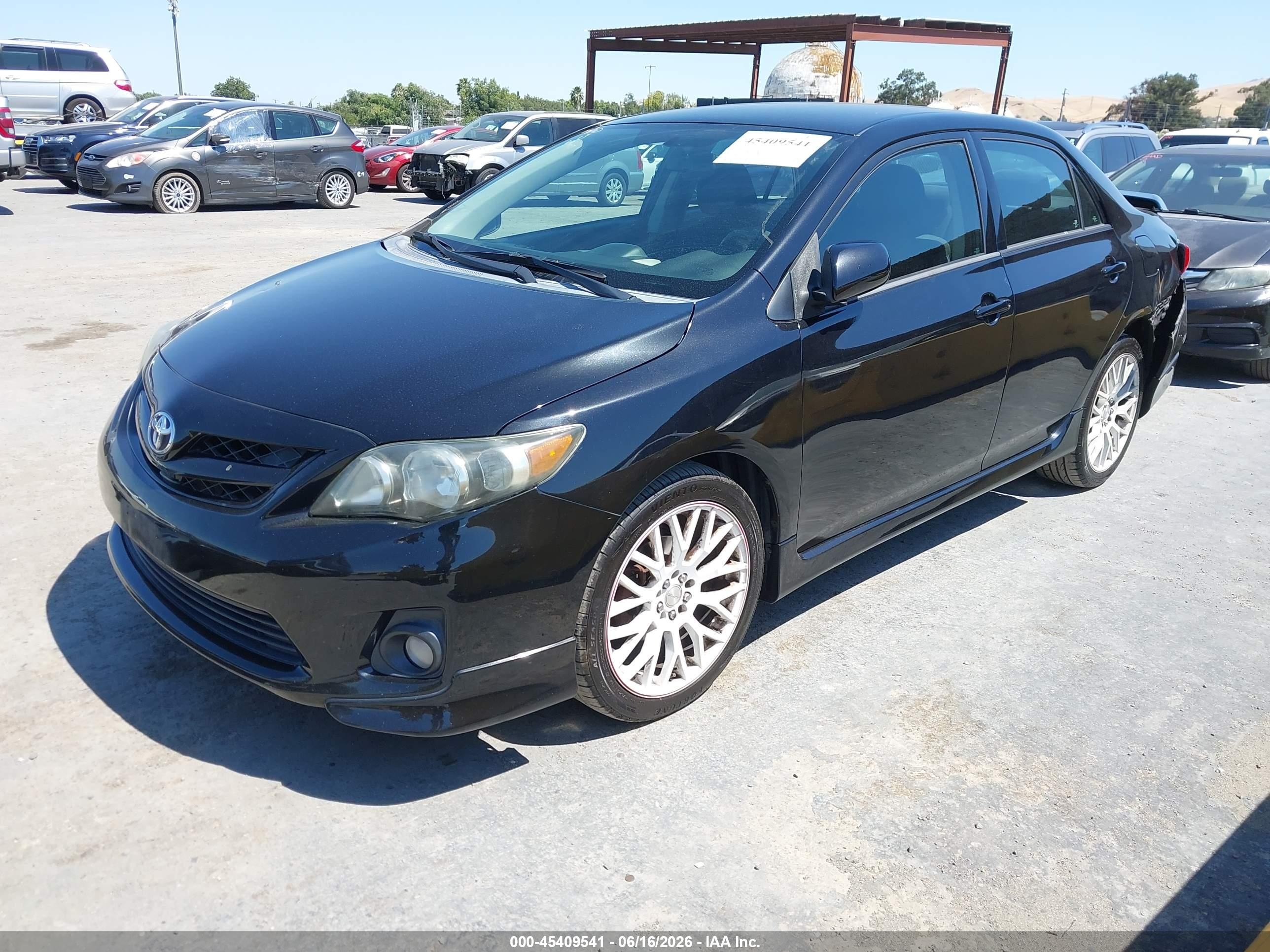 2013 Toyota Corolla S Black vin: 5YFBU4EE1DP155175