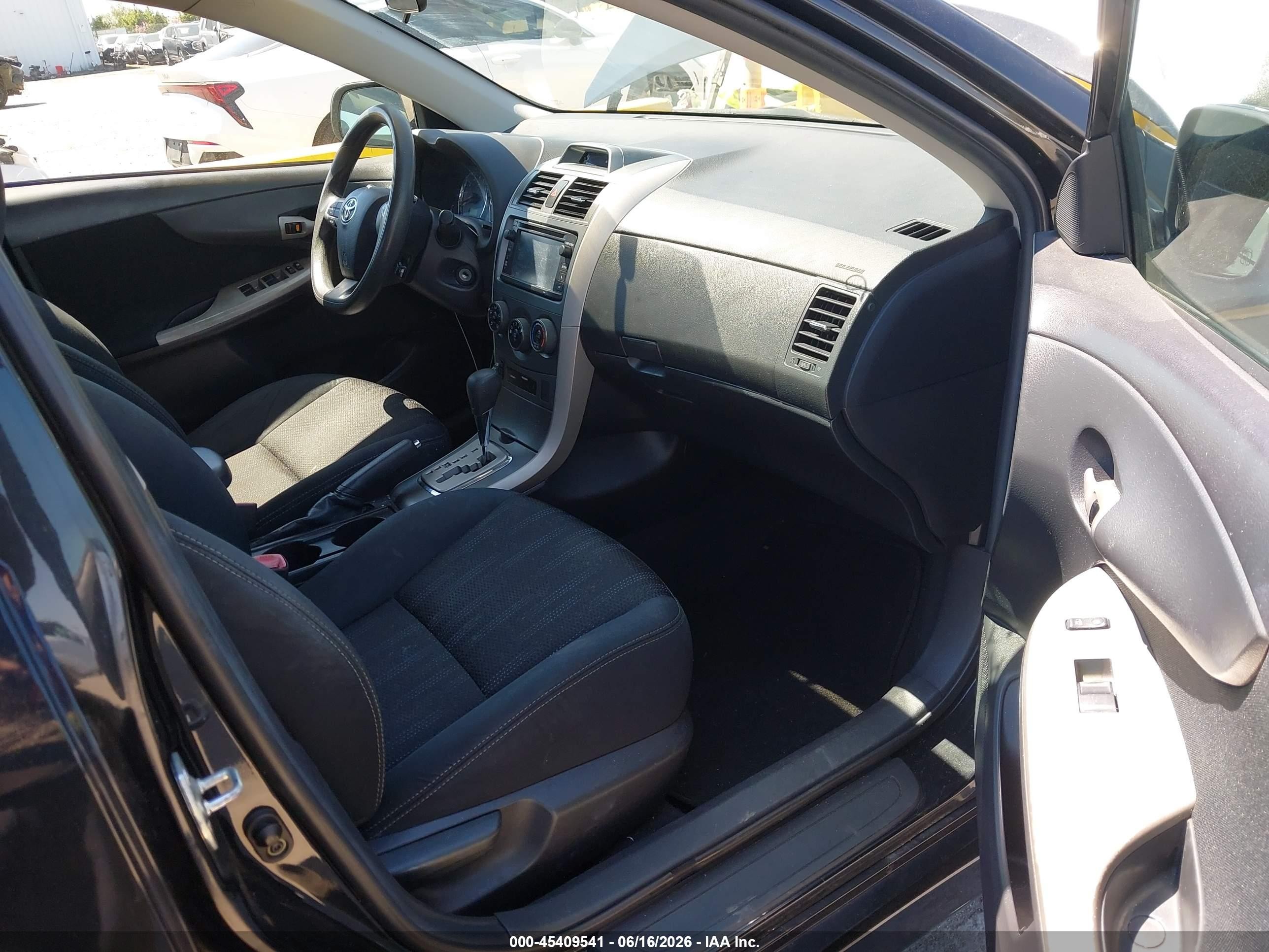 2013 Toyota Corolla S Black vin: 5YFBU4EE1DP155175