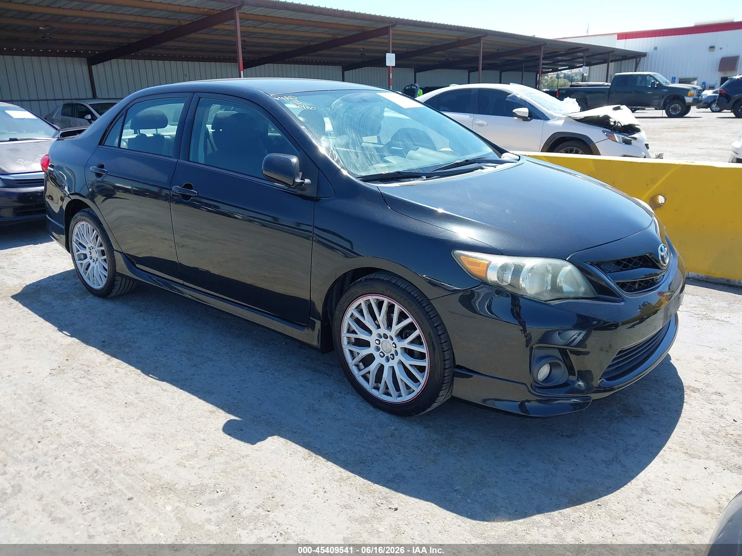 2013 Toyota Corolla S Black vin: 5YFBU4EE1DP155175