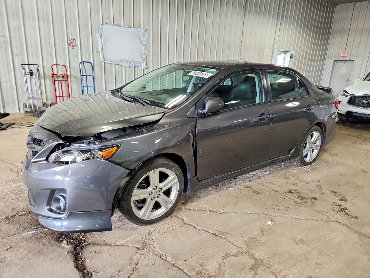 2013 Toyota Corolla S Gray vin: 5YFBU4EE1DP168492