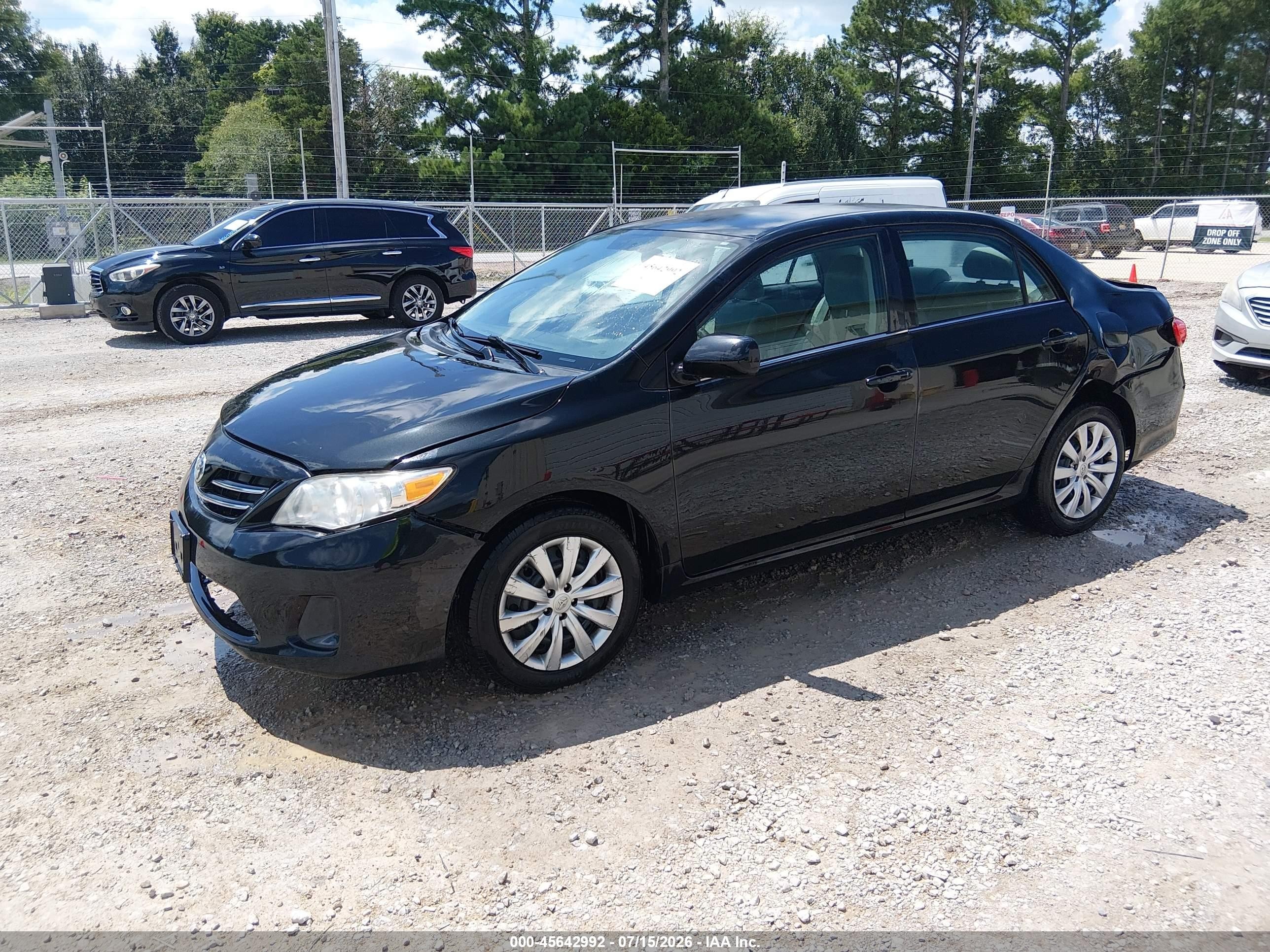 2013 Toyota Corolla Le Black vin: 5YFBU4EE1DP177001