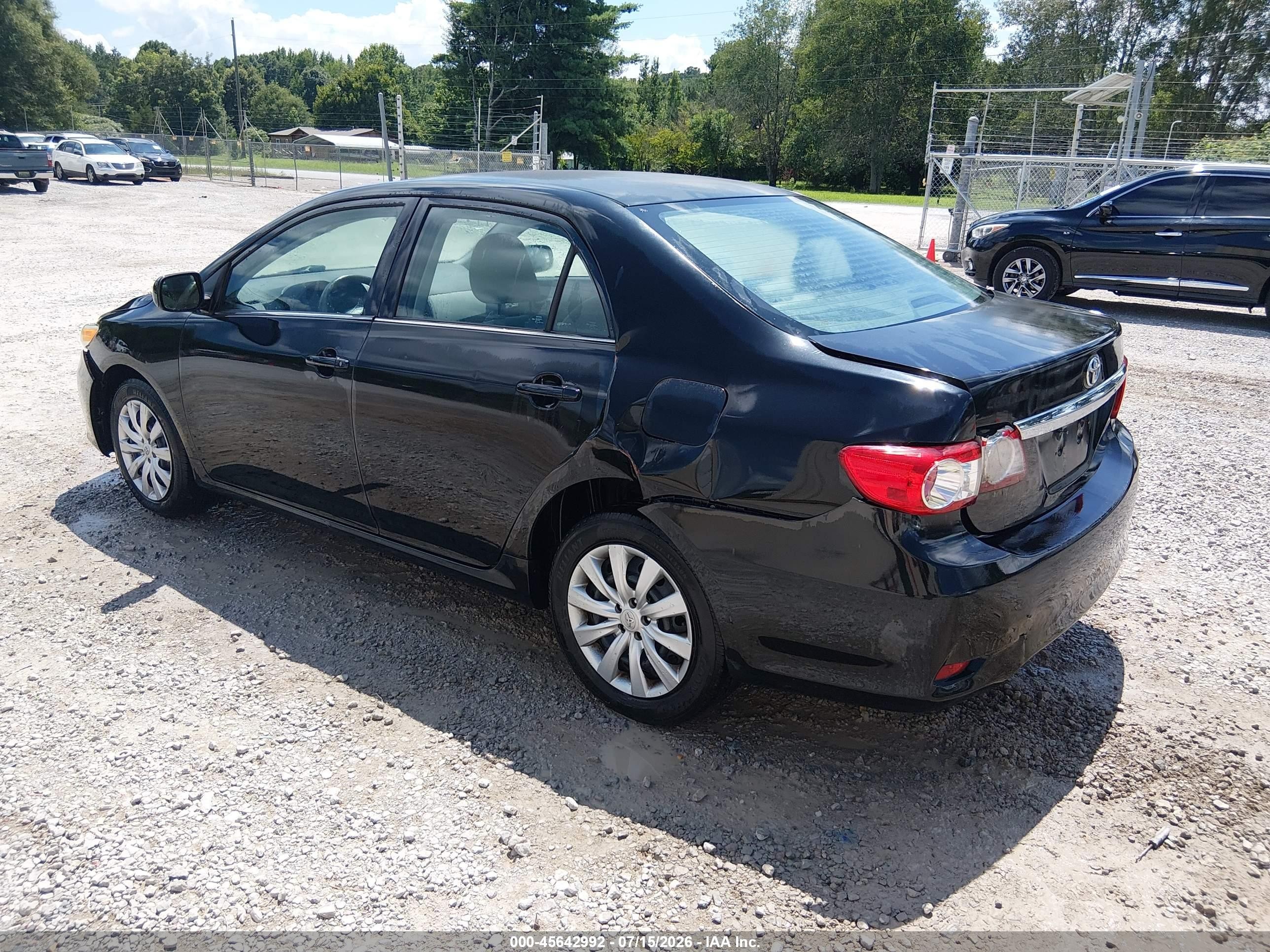 2013 Toyota Corolla Le Black vin: 5YFBU4EE1DP177001