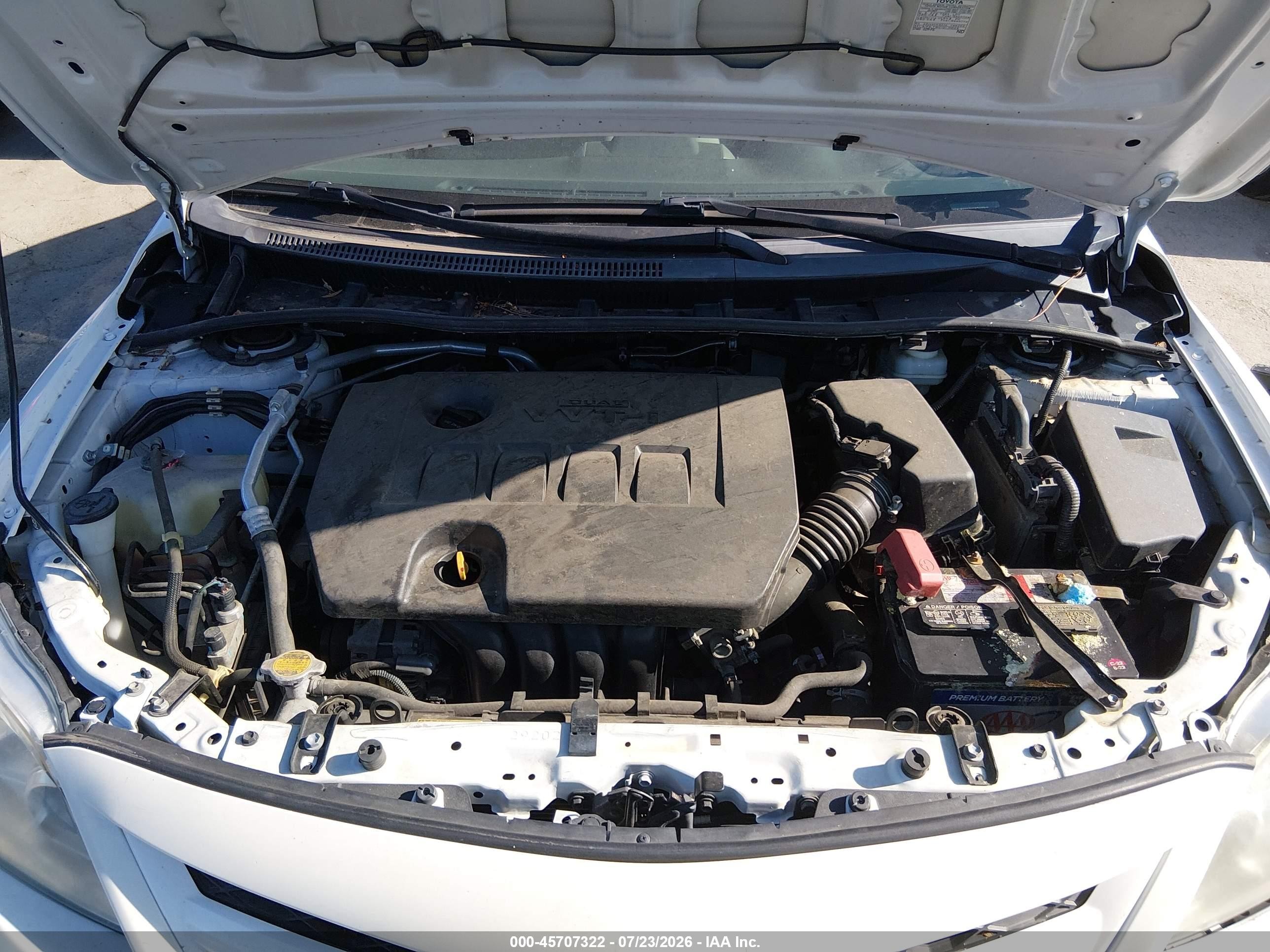 2013 Toyota Corolla L White vin: 5YFBU4EE1DP180013