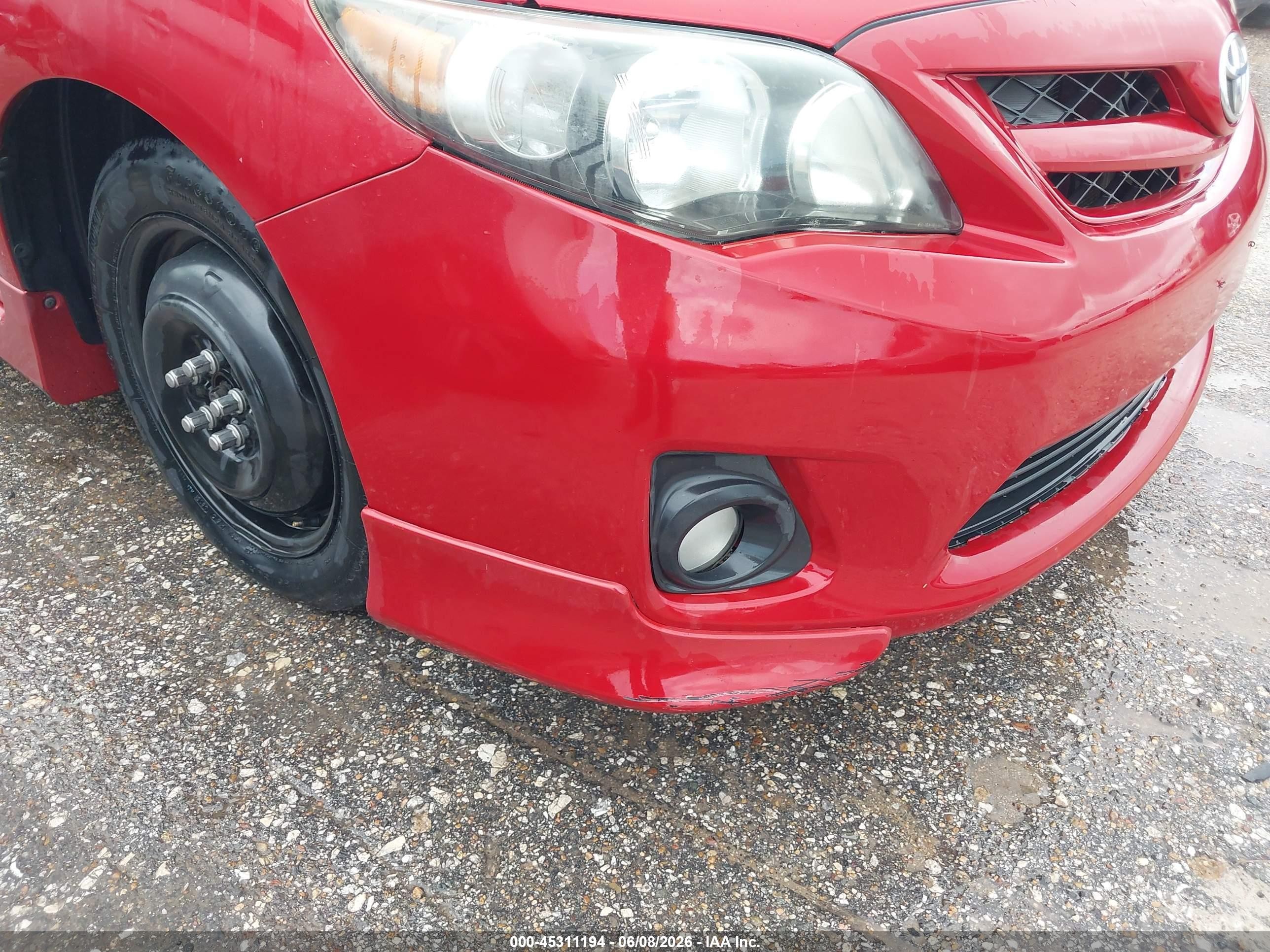 2013 Toyota Corolla S Red vin: 5YFBU4EE1DP184093