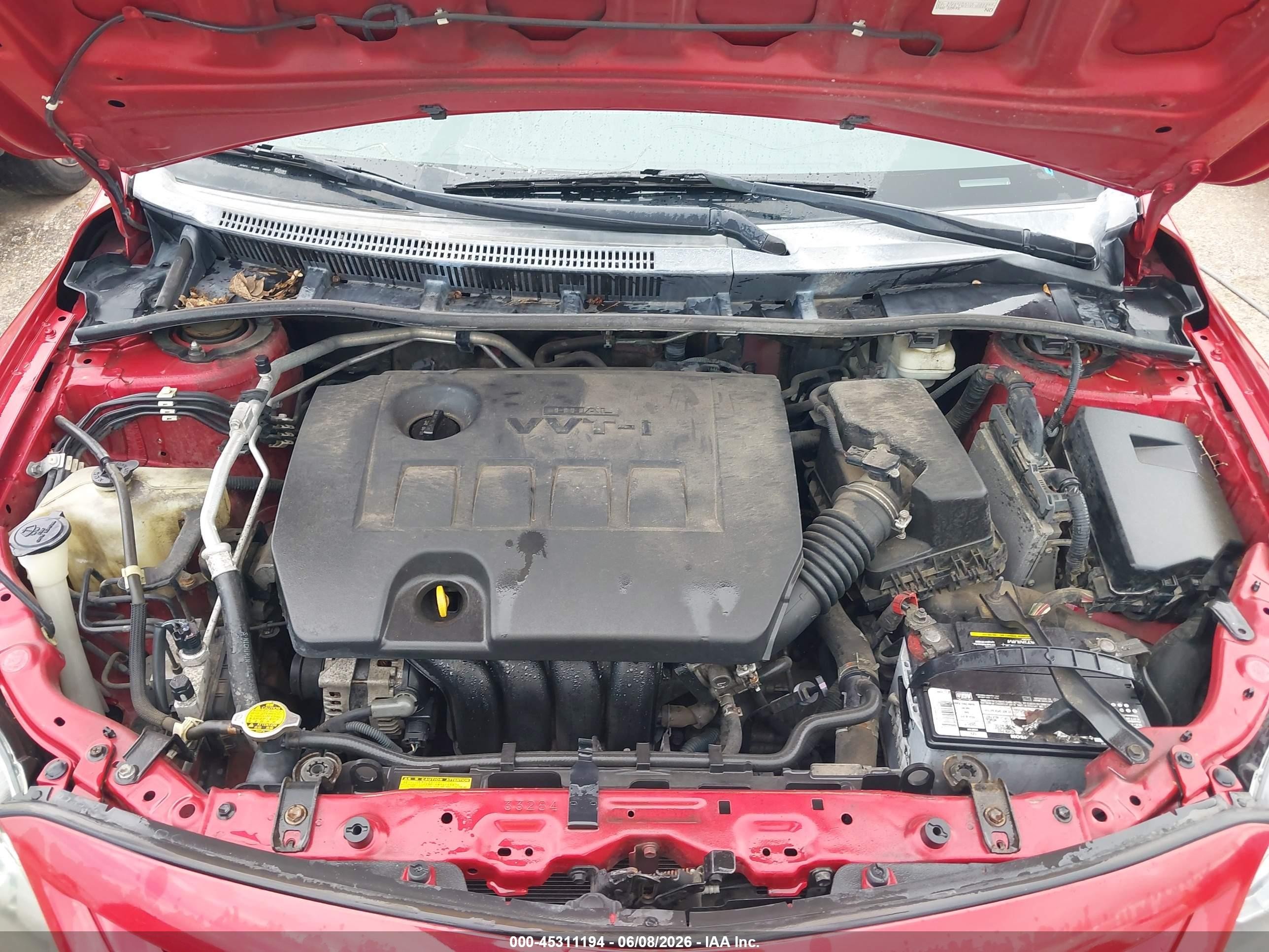 2013 Toyota Corolla S Red vin: 5YFBU4EE1DP184093