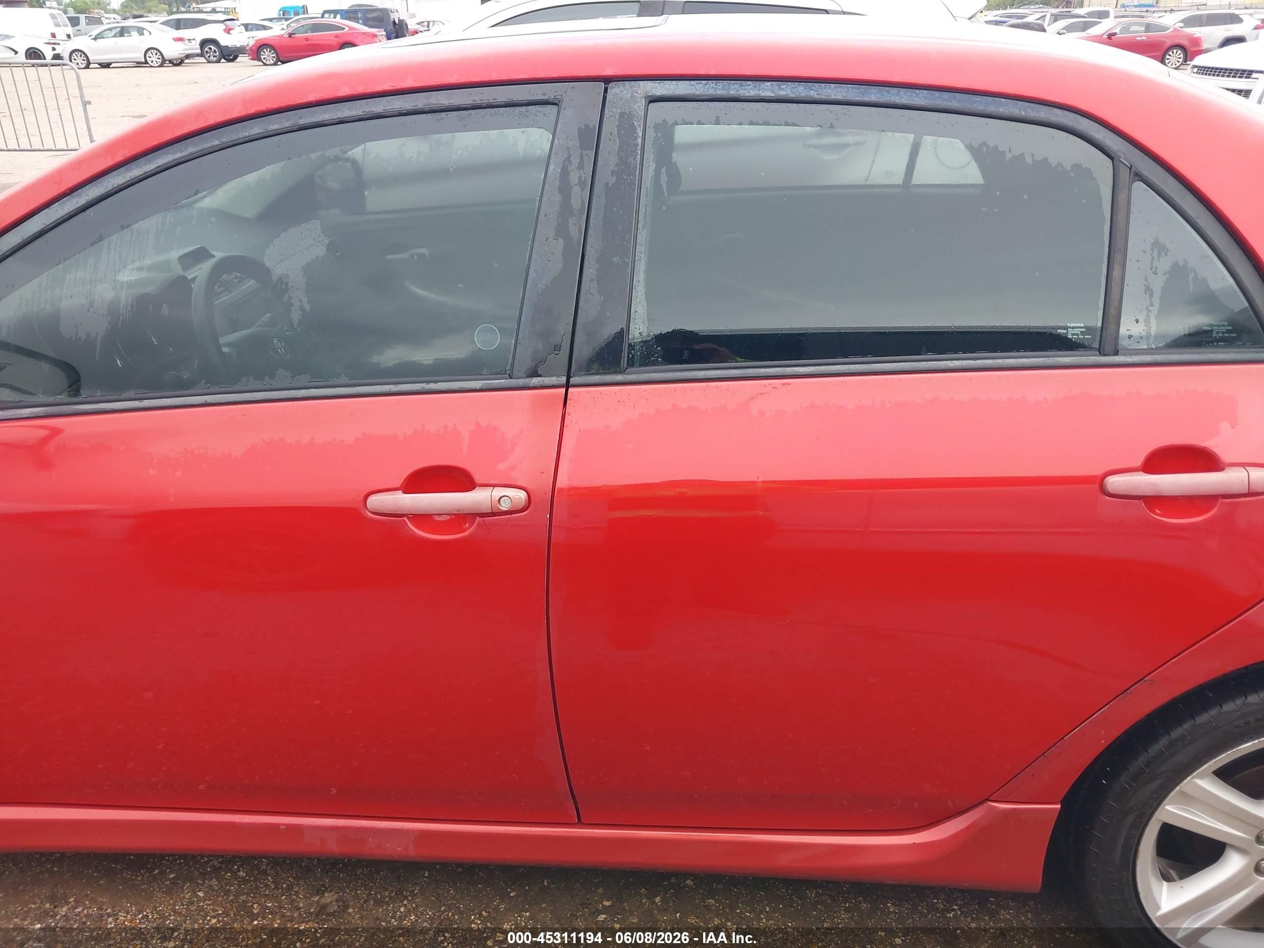 2013 Toyota Corolla S Red vin: 5YFBU4EE1DP184093
