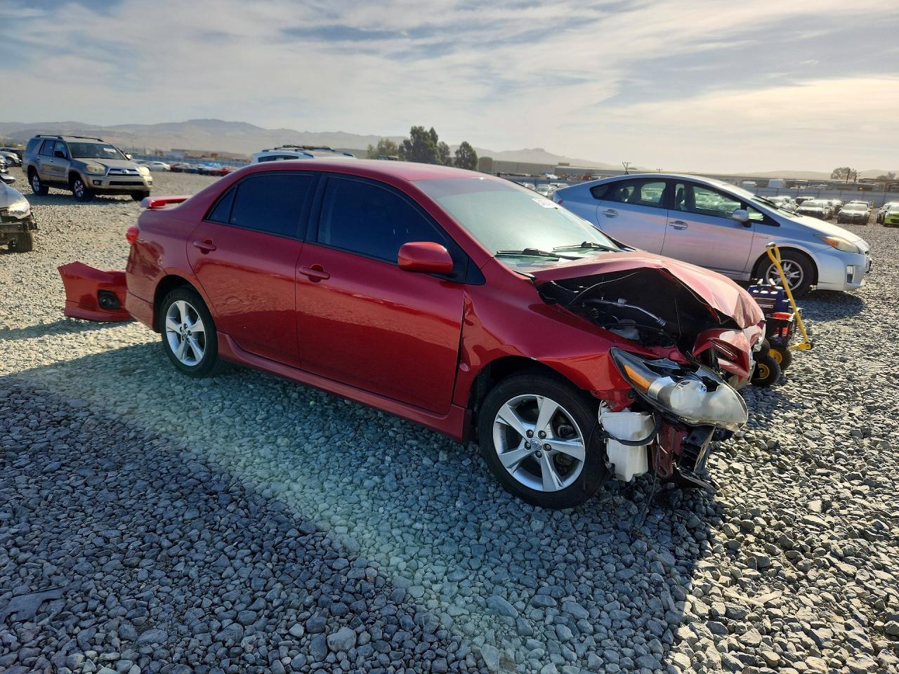 2013 Toyota Corolla S Red vin: 5YFBU4EE1DP184840