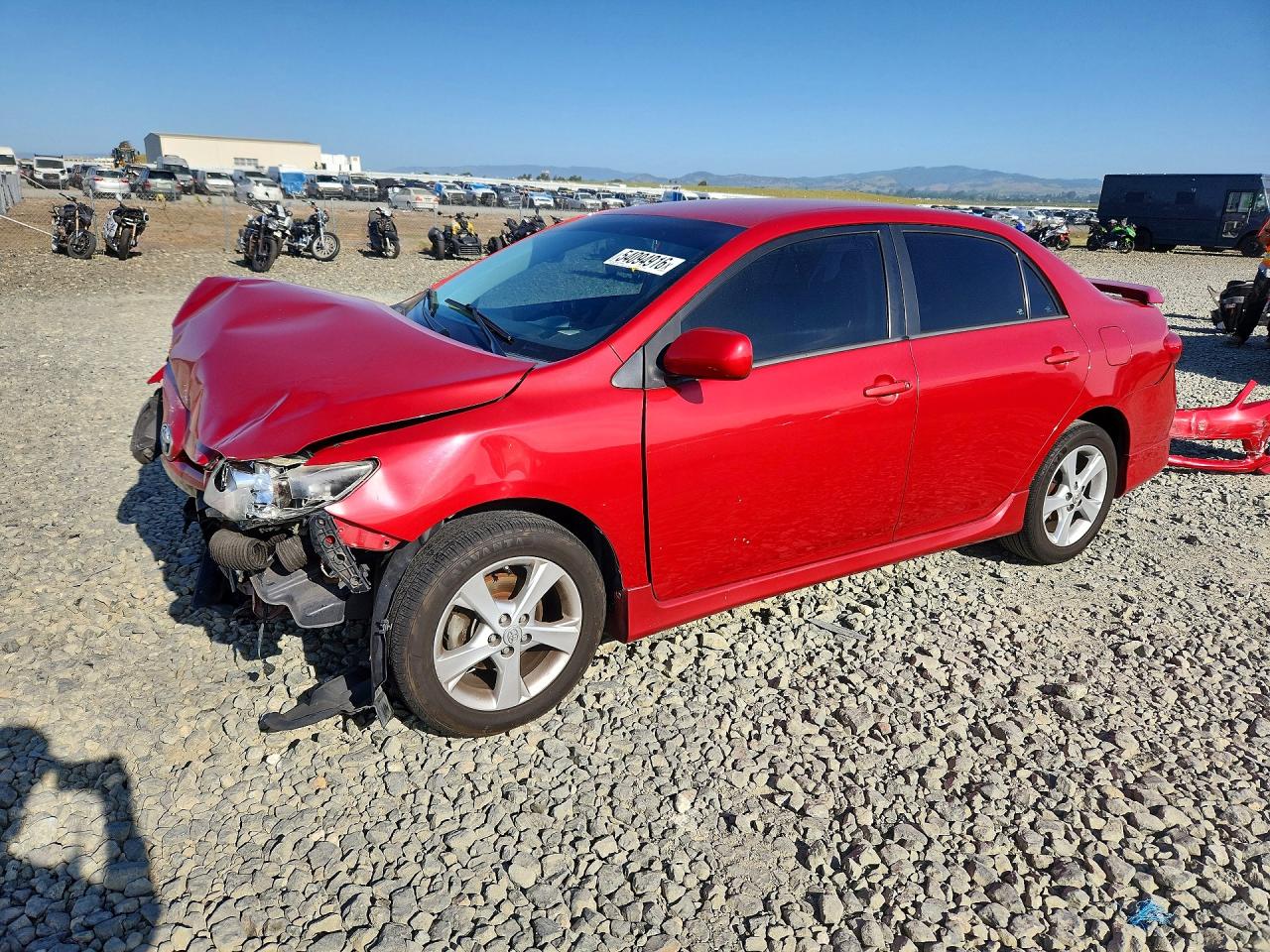 2013 Toyota Corolla S Red vin: 5YFBU4EE1DP184840
