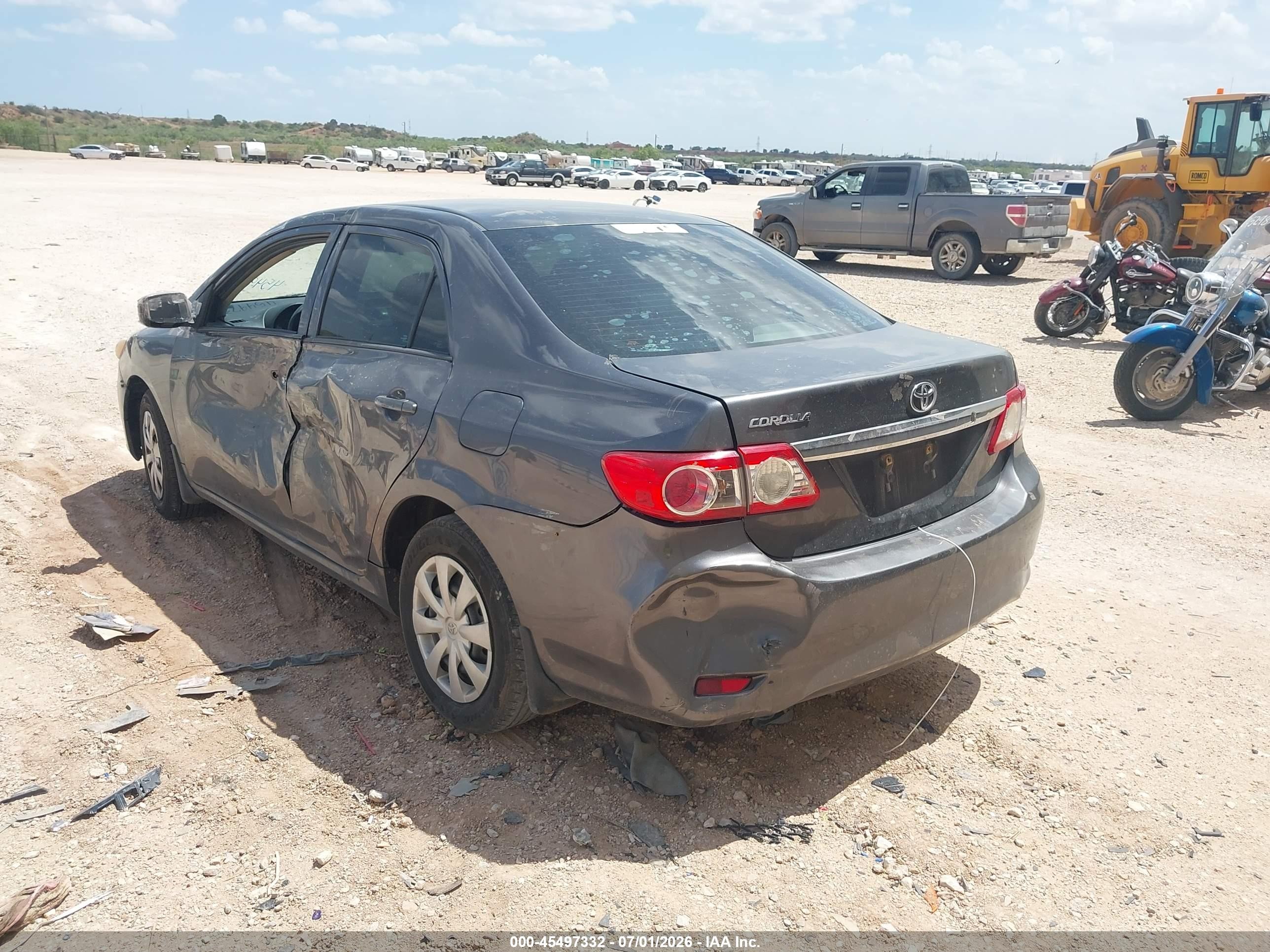 2013 Toyota Corolla L Gray vin: 5YFBU4EE1DP192551