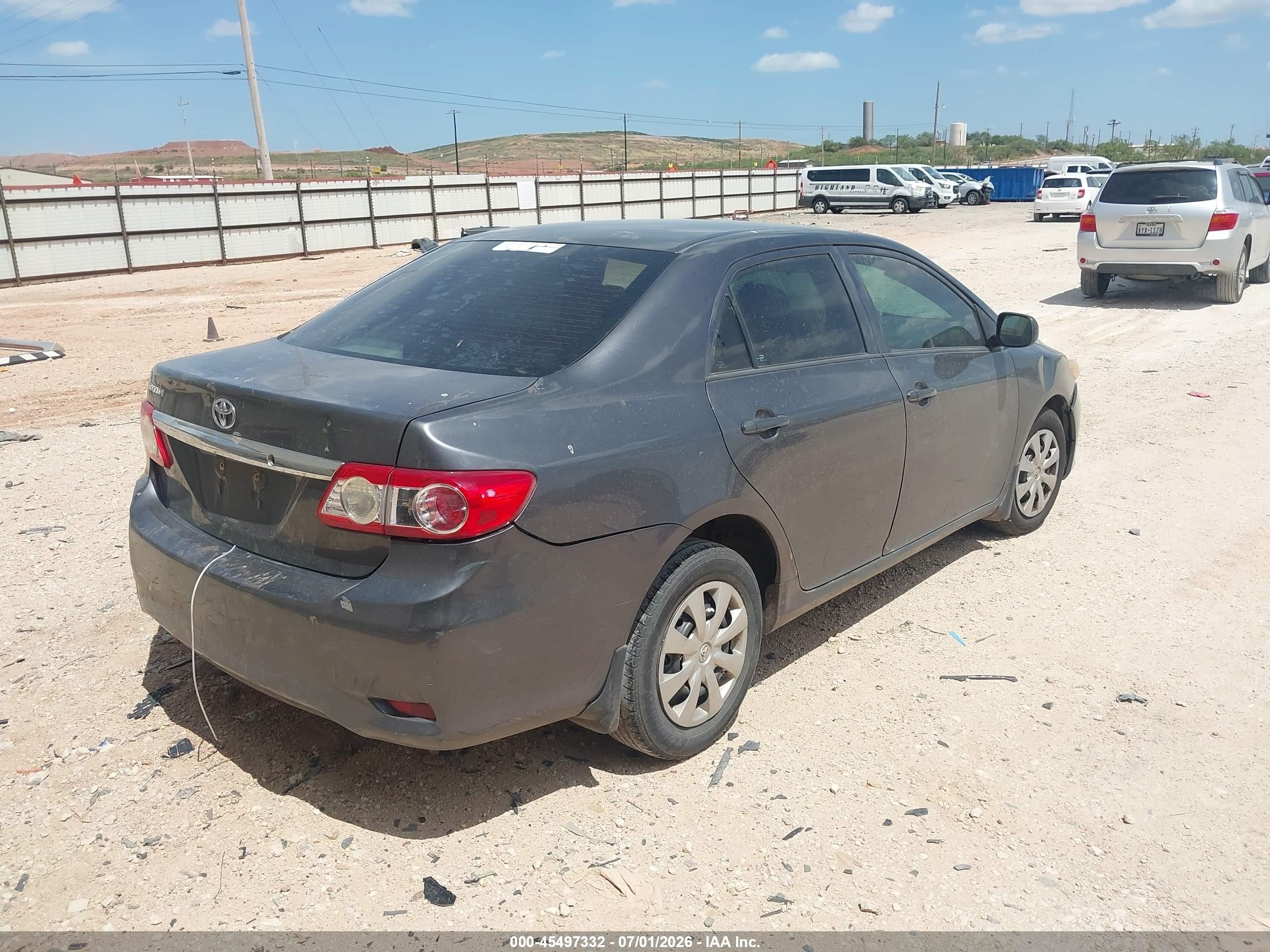 2013 Toyota Corolla L Gray vin: 5YFBU4EE1DP192551
