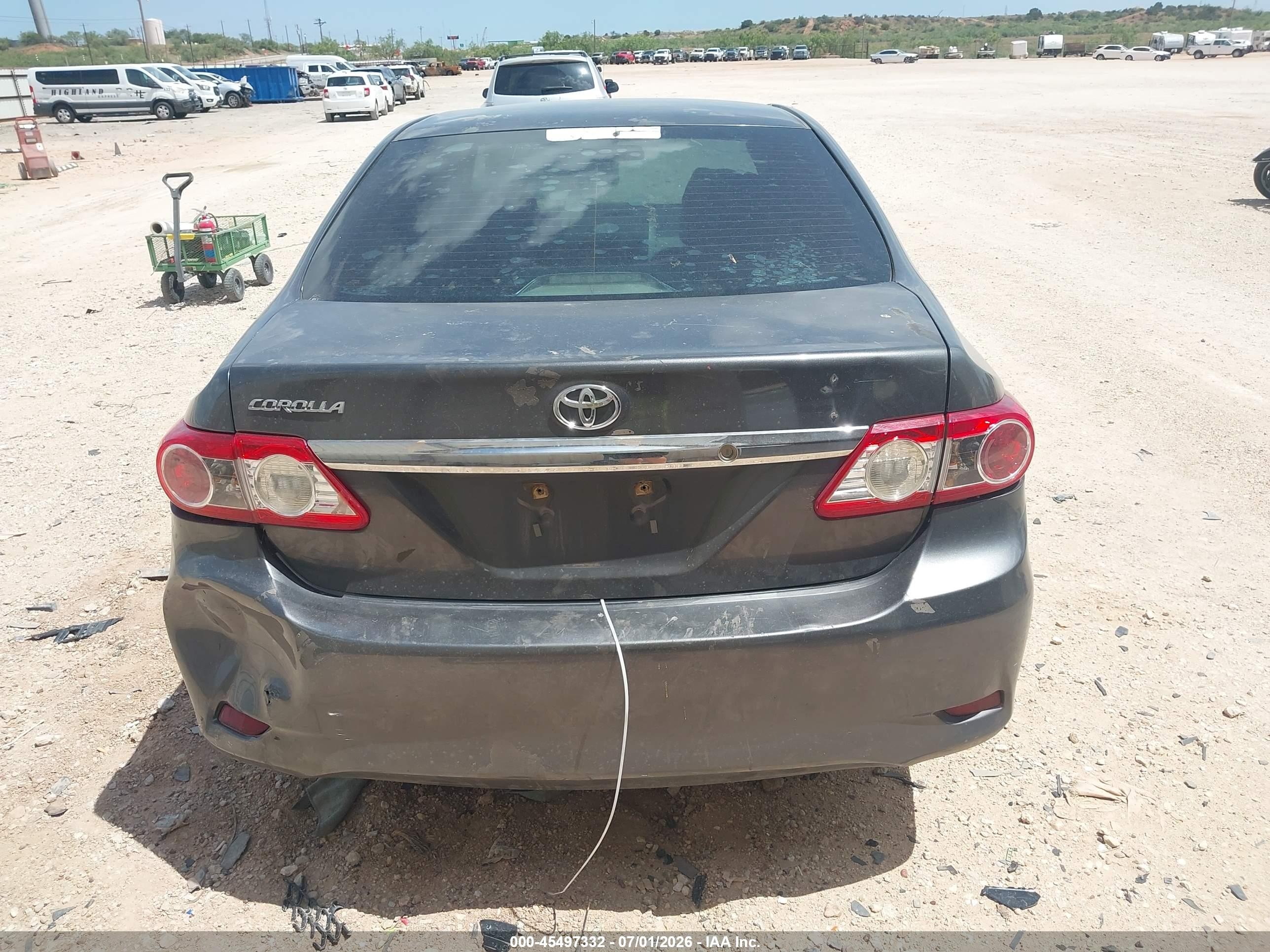 2013 Toyota Corolla L Gray vin: 5YFBU4EE1DP192551