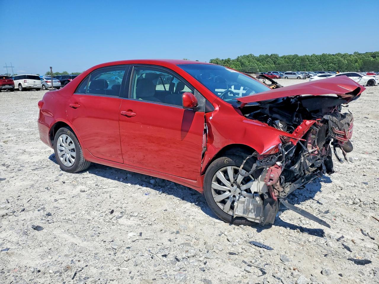 2013 Toyota Corolla Le Red vin: 5YFBU4EE1DP202494