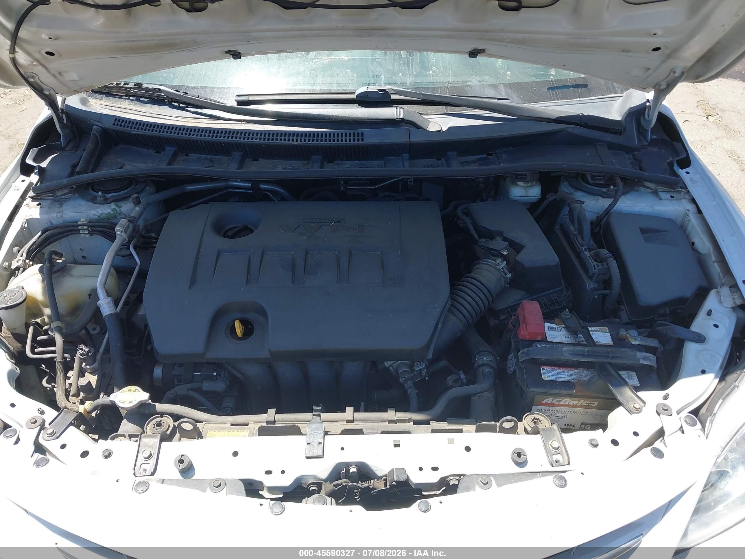 2013 Toyota Corolla Le White vin: 5YFBU4EE1DP209493