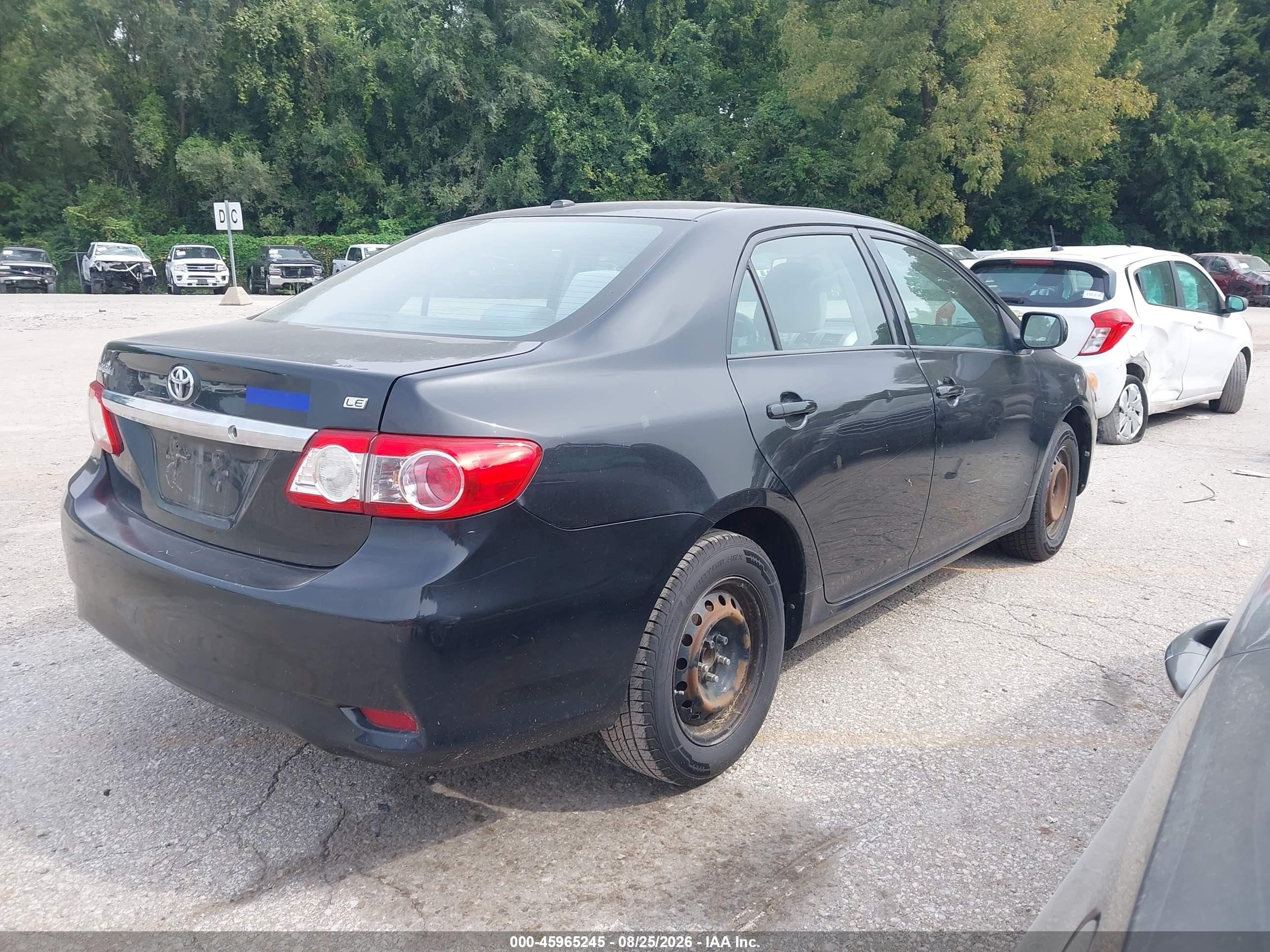 2011 Toyota Corolla Le Black vin: 5YFBU4EE2BP001068