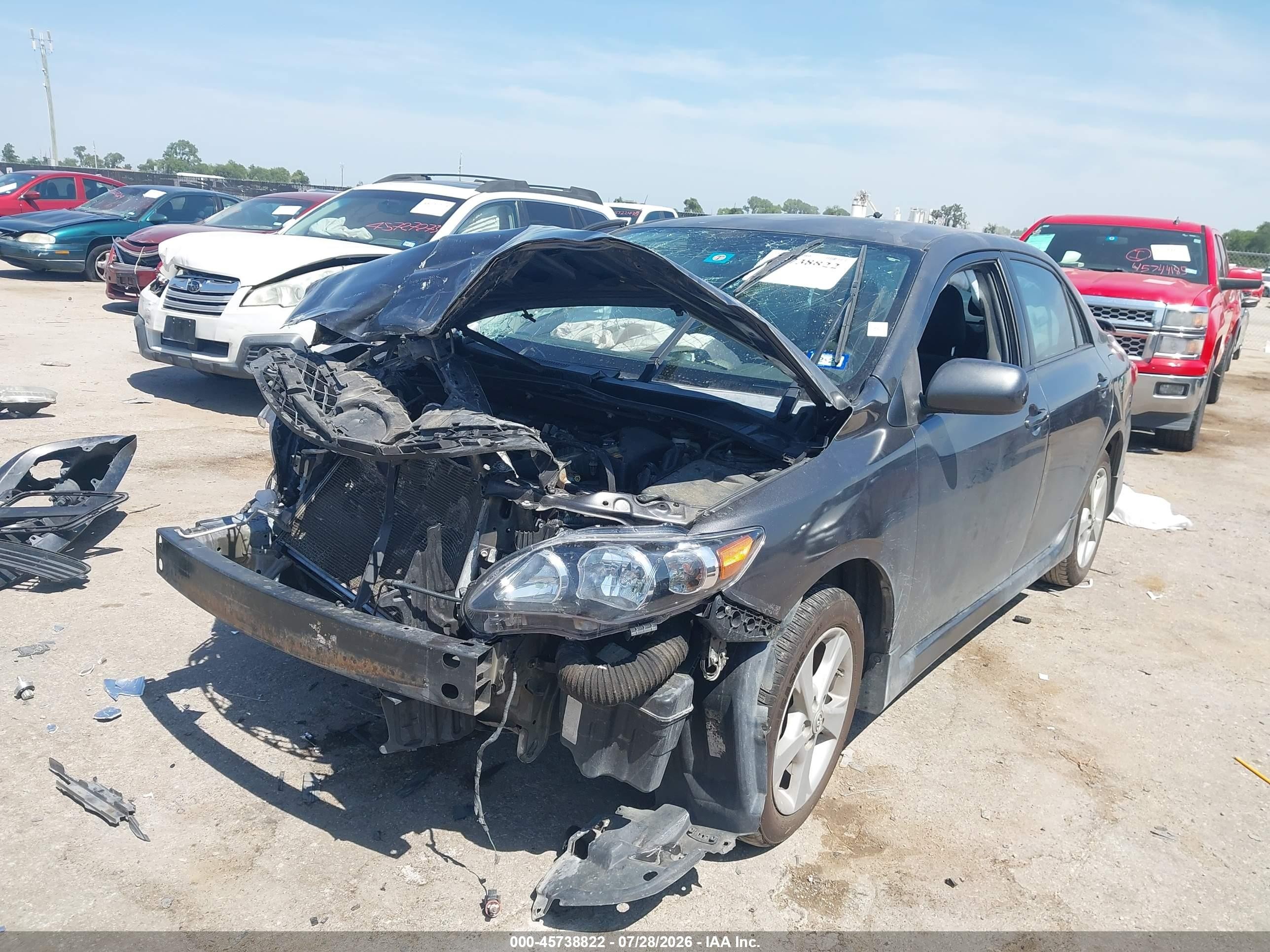 2012 Toyota Corolla S Gray vin: 5YFBU4EE2CP003890
