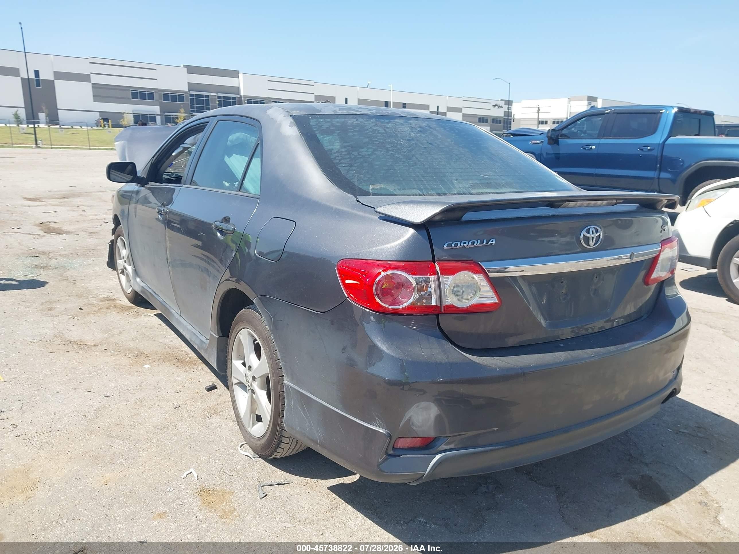 2012 Toyota Corolla S Gray vin: 5YFBU4EE2CP003890