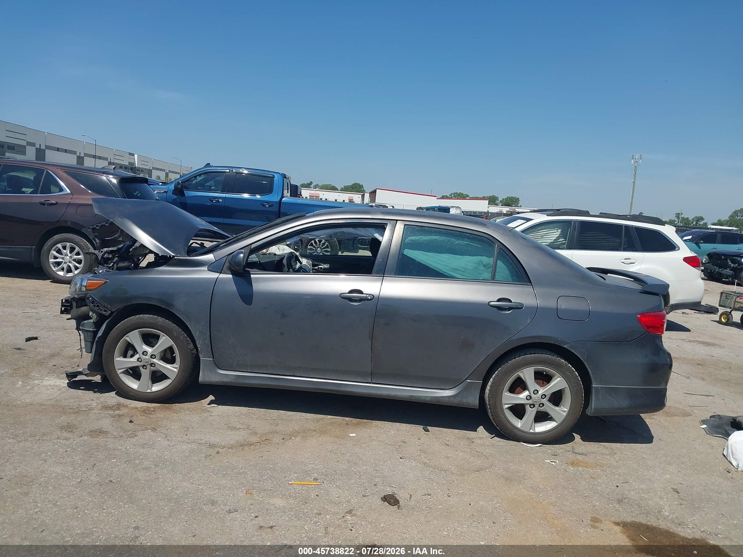 2012 Toyota Corolla S Gray vin: 5YFBU4EE2CP003890