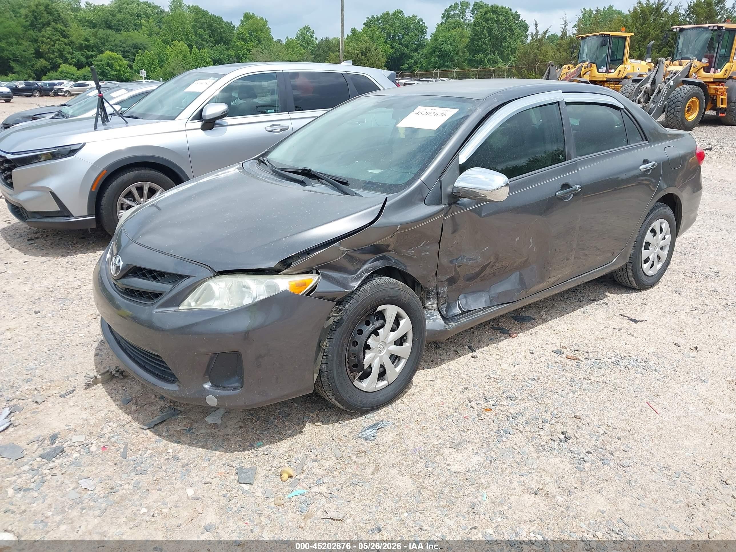 2012 Toyota Corolla L Gray vin: 5YFBU4EE2CP006658