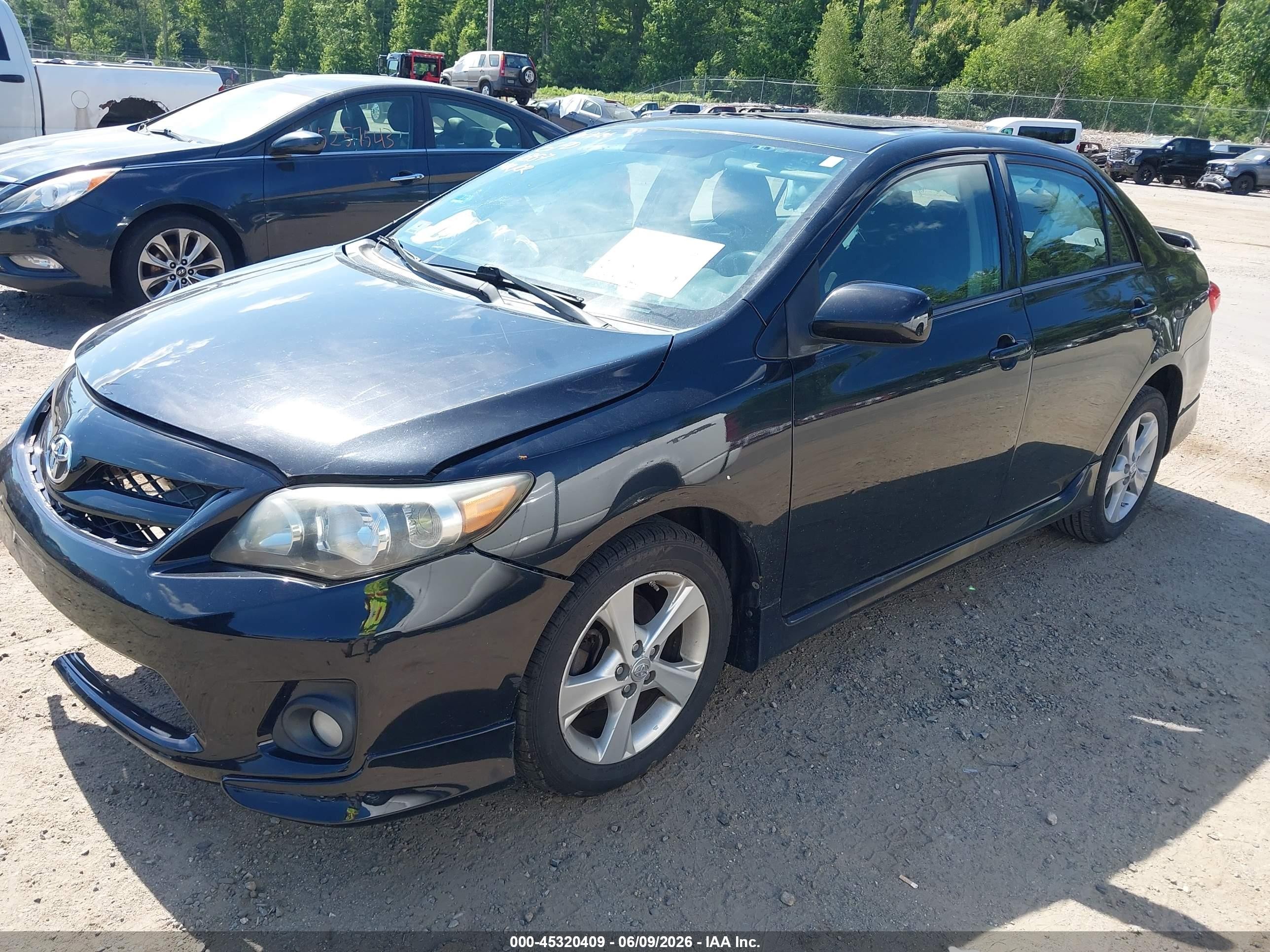 2012 Toyota Corolla S Black vin: 5YFBU4EE2CP011357