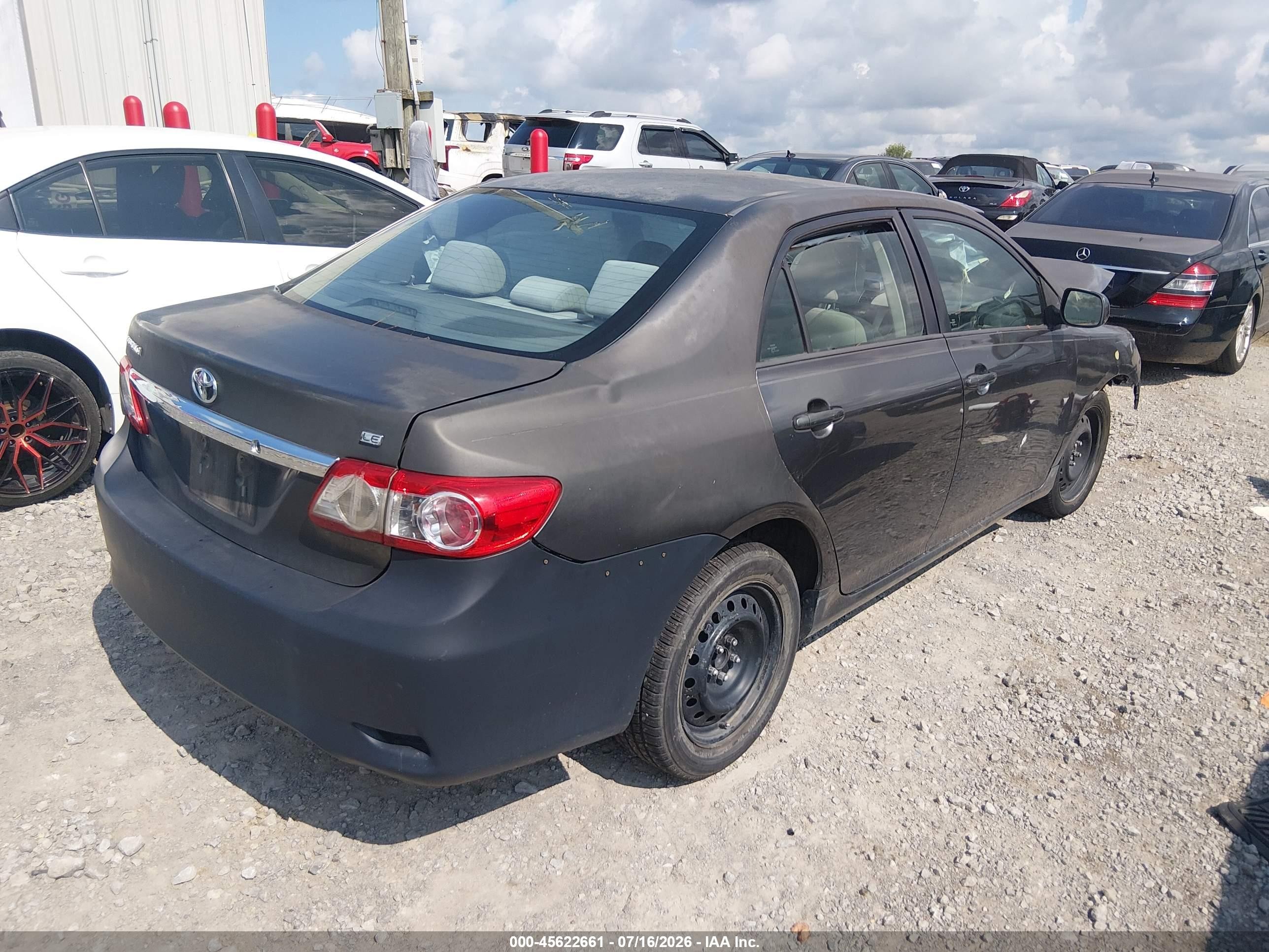 2012 Toyota Corolla Le Gray vin: 5YFBU4EE2CP023069