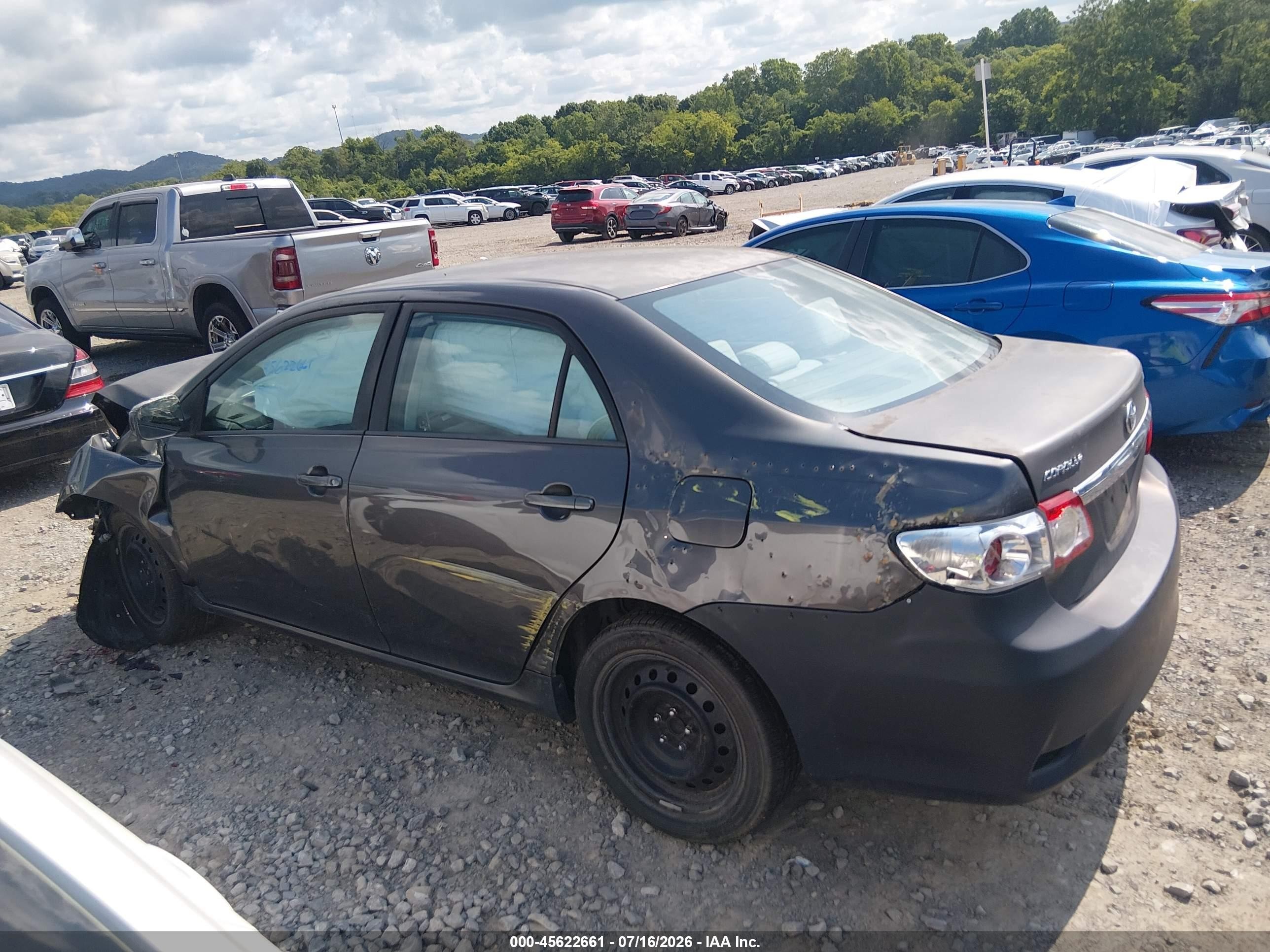 2012 Toyota Corolla Le Gray vin: 5YFBU4EE2CP023069