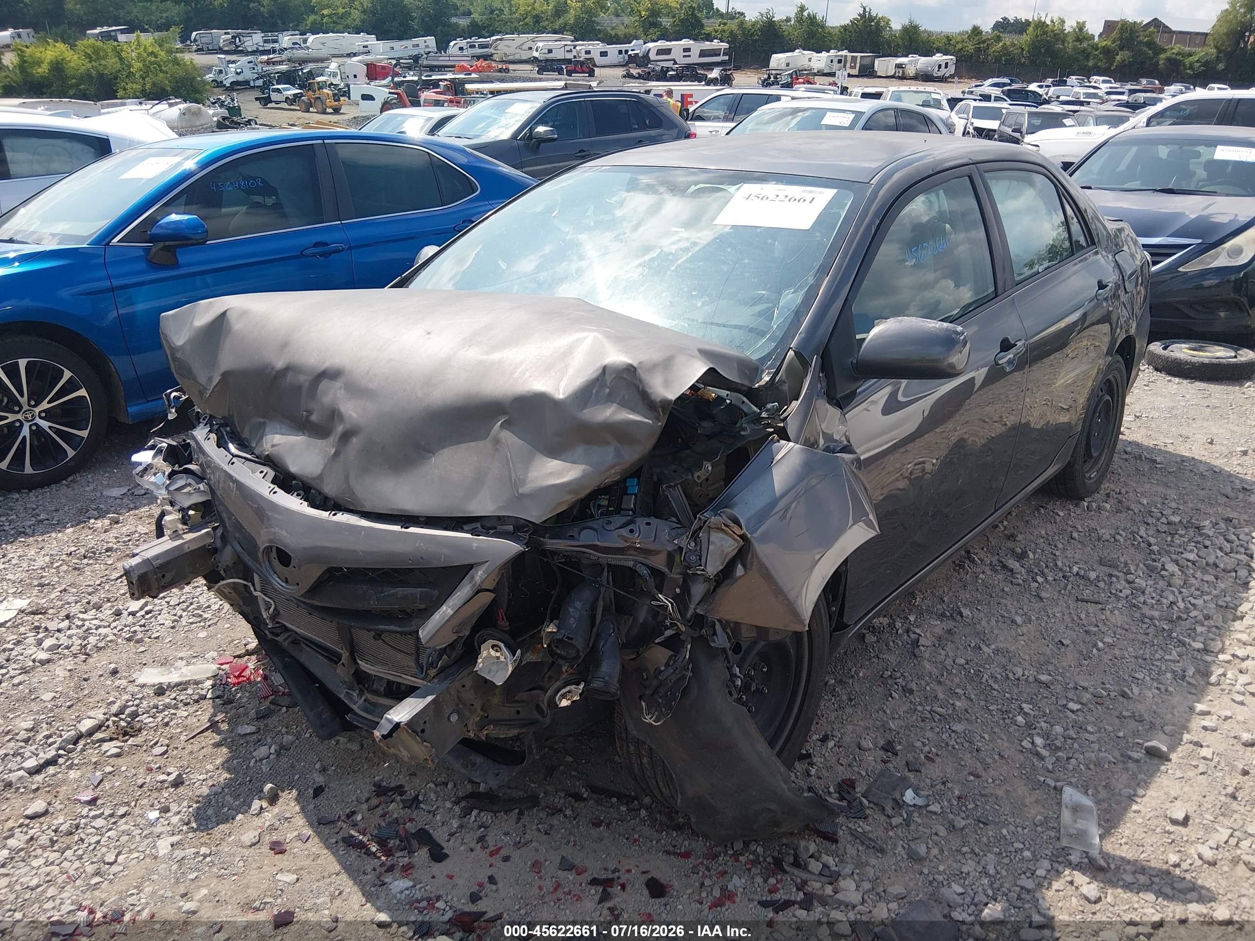 2012 Toyota Corolla Le Gray vin: 5YFBU4EE2CP023069
