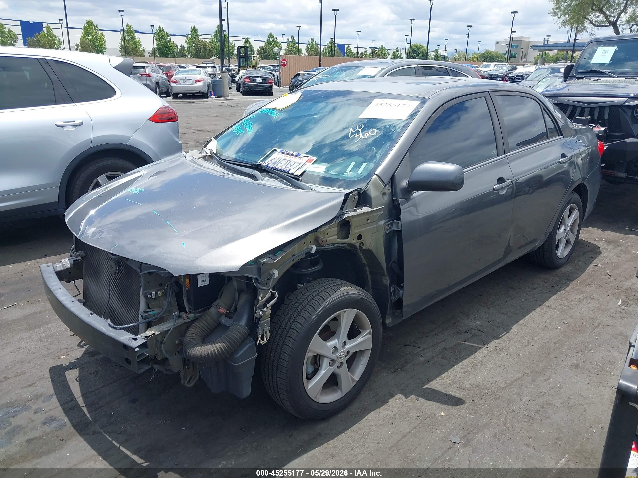 2012 Toyota Corolla Le Gray vin: 5YFBU4EE2CP036789