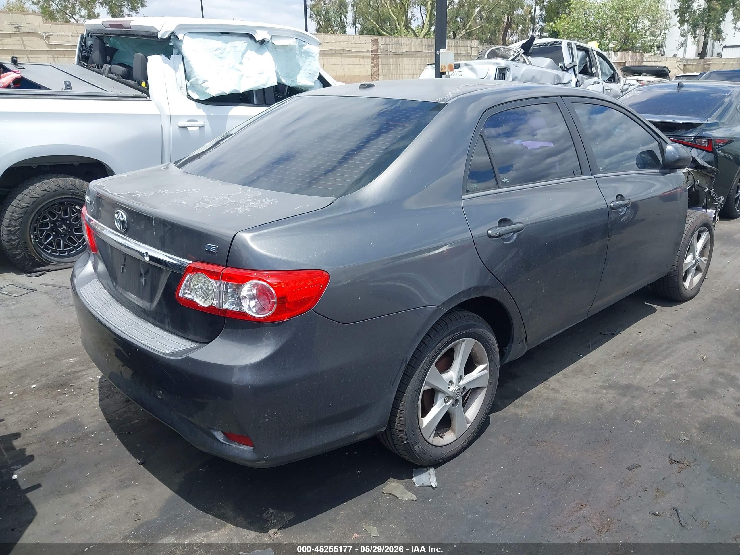 2012 Toyota Corolla Le Gray vin: 5YFBU4EE2CP036789