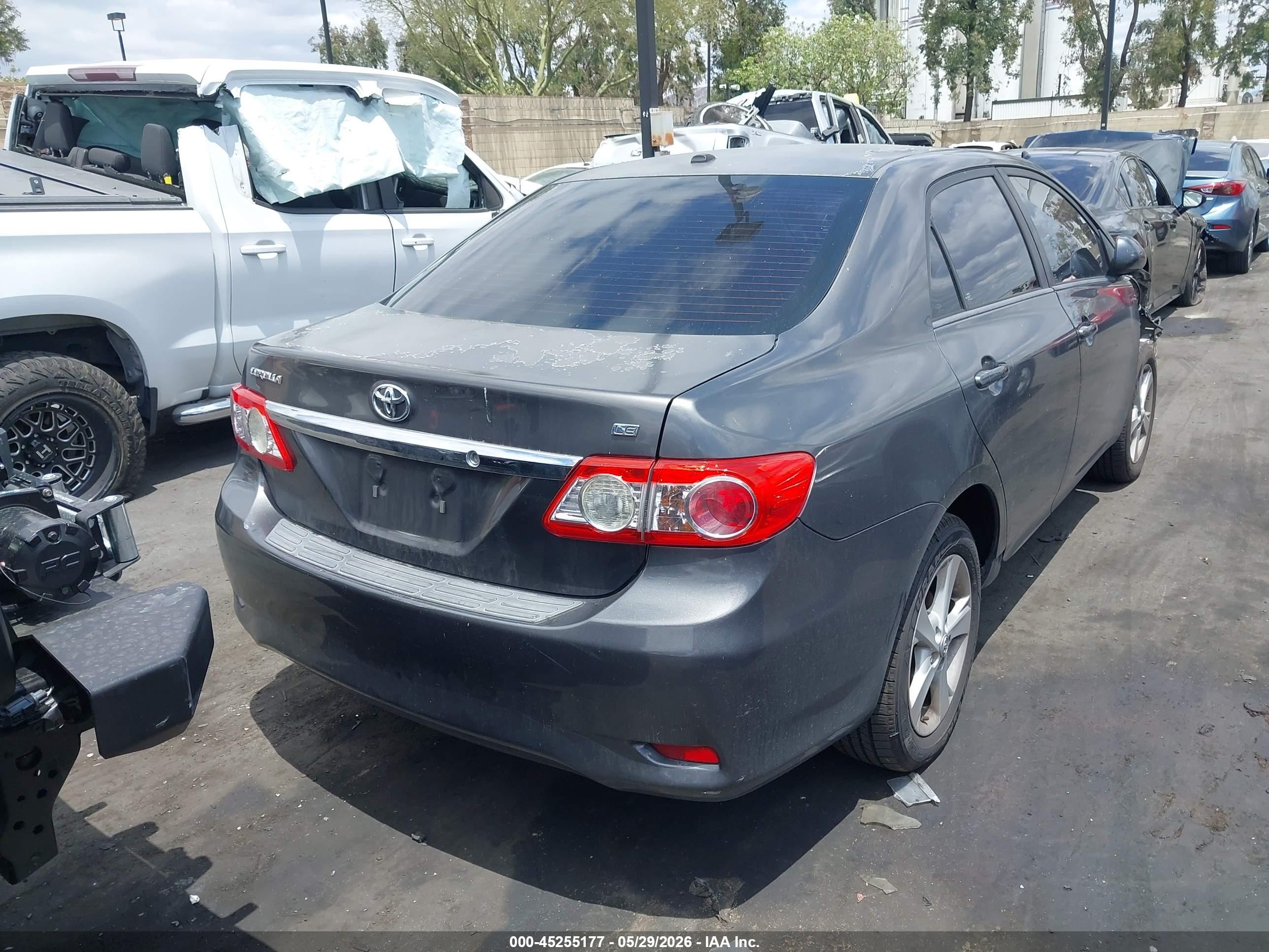 2012 Toyota Corolla Le Gray vin: 5YFBU4EE2CP036789