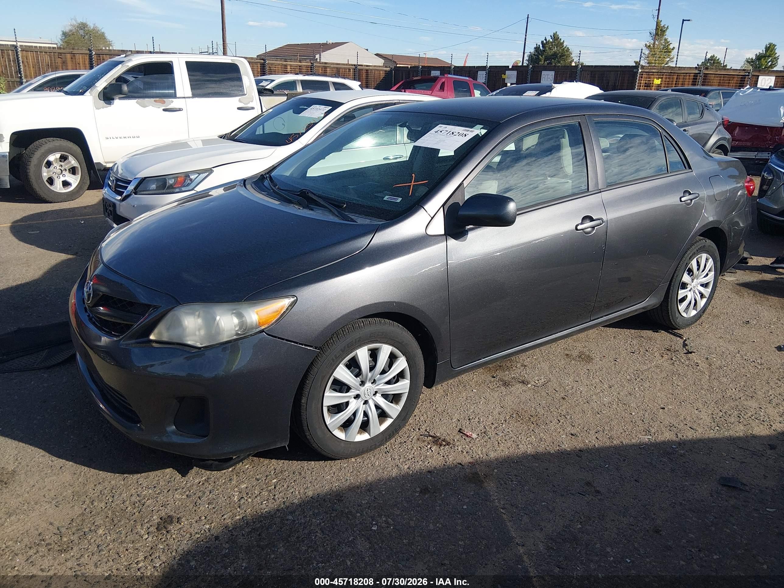 2012 Toyota Corolla Le Gray vin: 5YFBU4EE2CP041121
