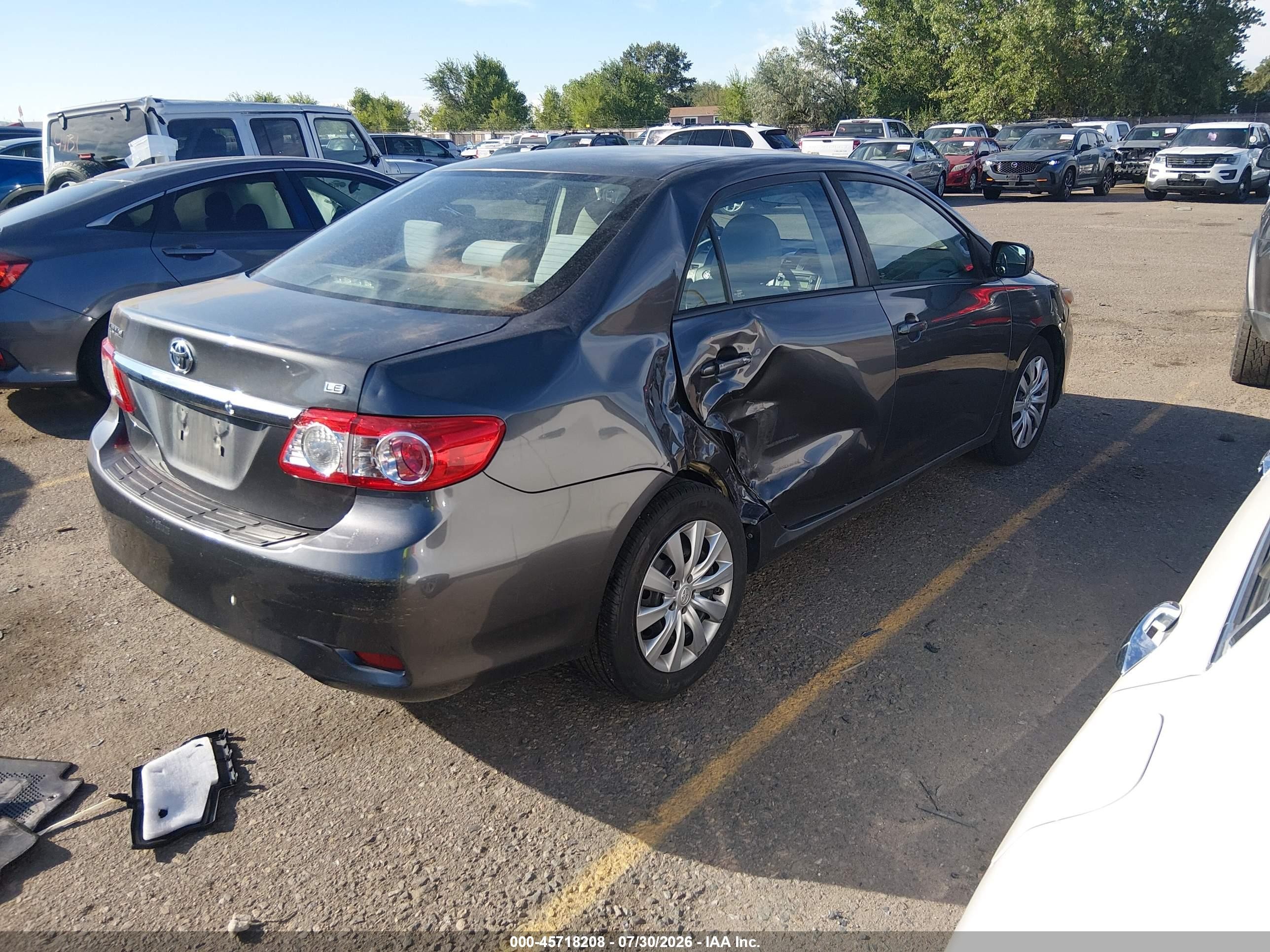 2012 Toyota Corolla Le Gray vin: 5YFBU4EE2CP041121