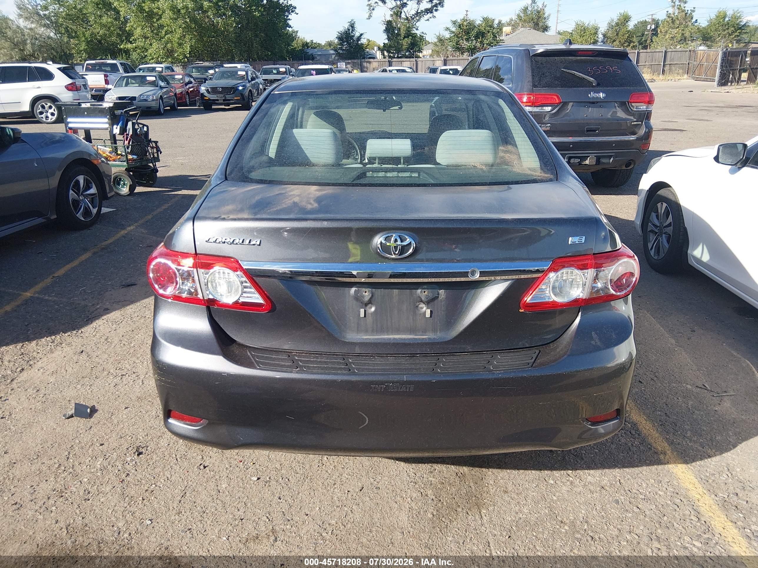 2012 Toyota Corolla Le Gray vin: 5YFBU4EE2CP041121