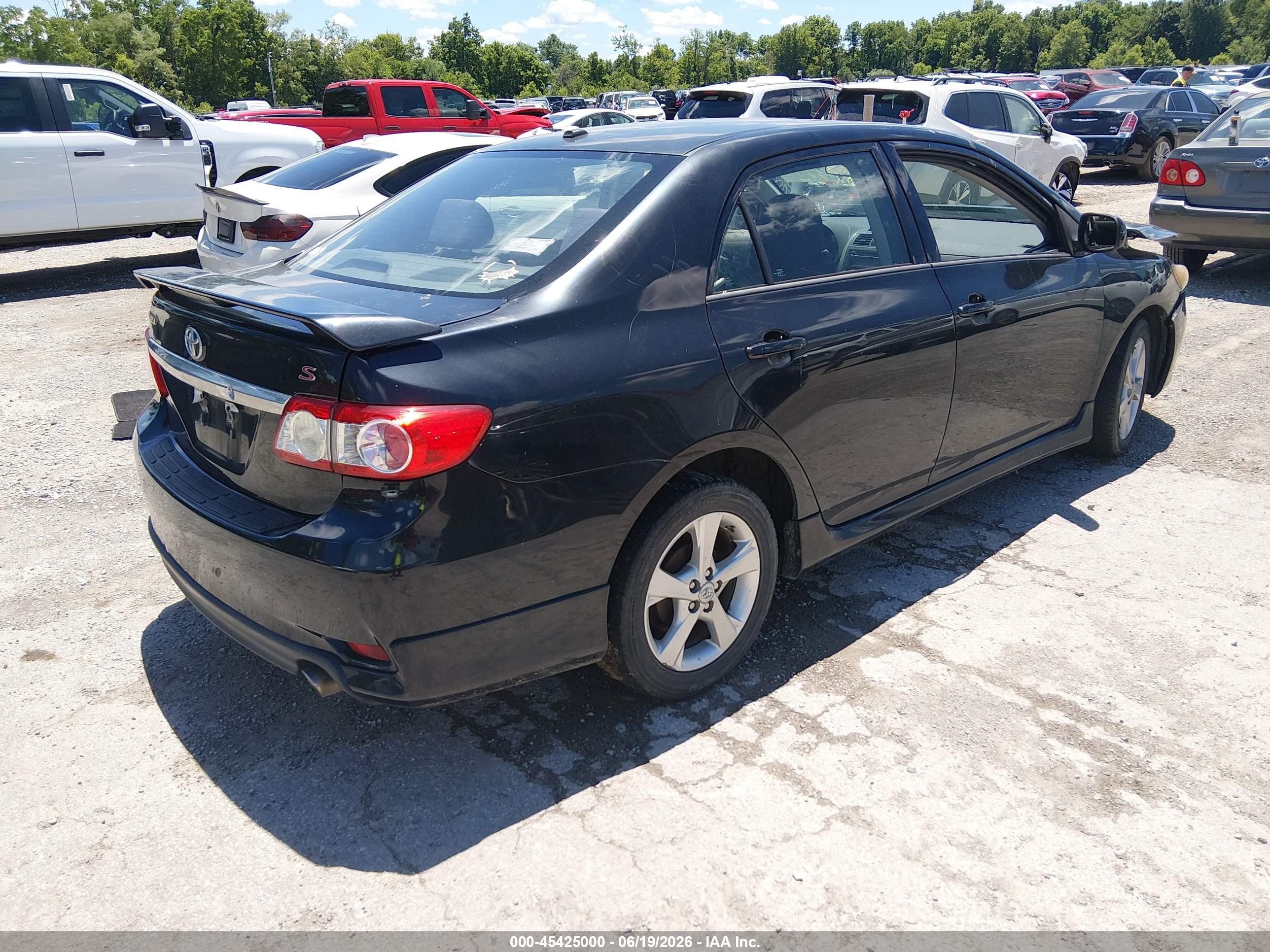 2012 Toyota Corolla S Черный vin: 5YFBU4EE2CP043774