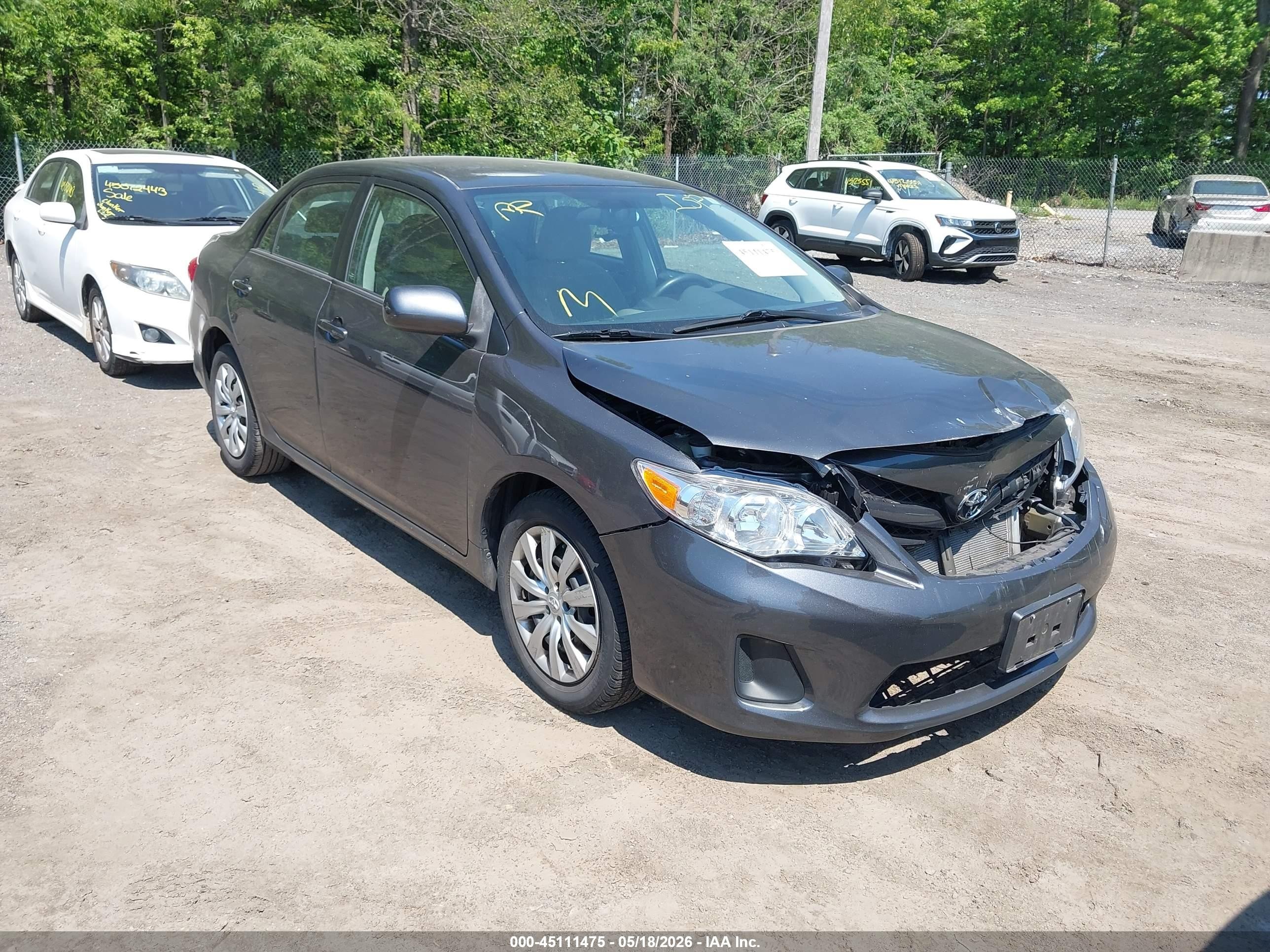 2012 Toyota Corolla Le Gray vin: 5YFBU4EE2CP043922