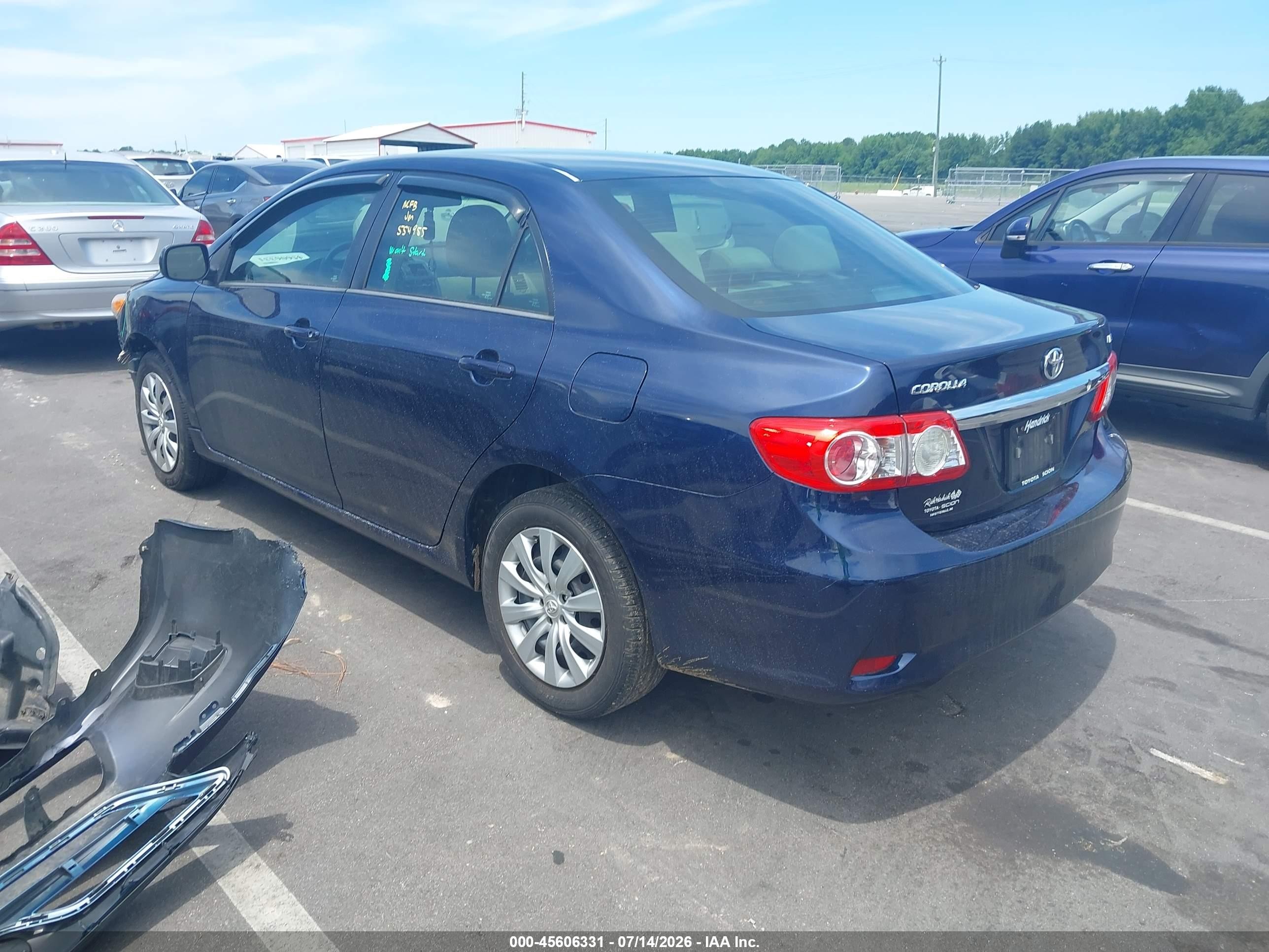 2012 Toyota Corolla Le Синий vin: 5YFBU4EE2CP045136