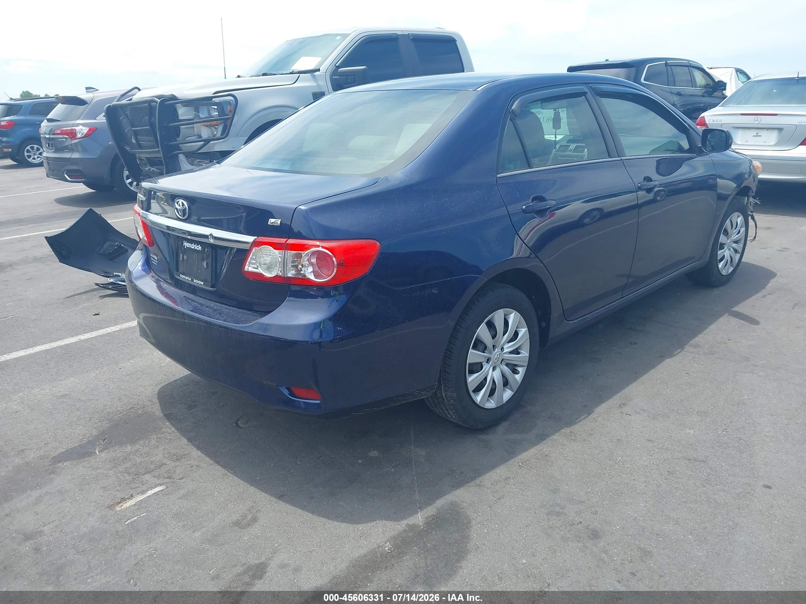 2012 Toyota Corolla Le Синий vin: 5YFBU4EE2CP045136
