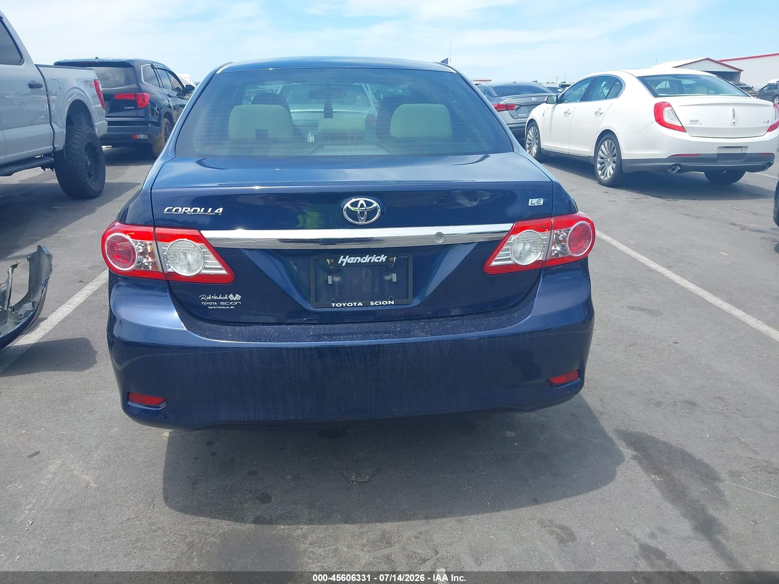2012 Toyota Corolla Le Синий vin: 5YFBU4EE2CP045136