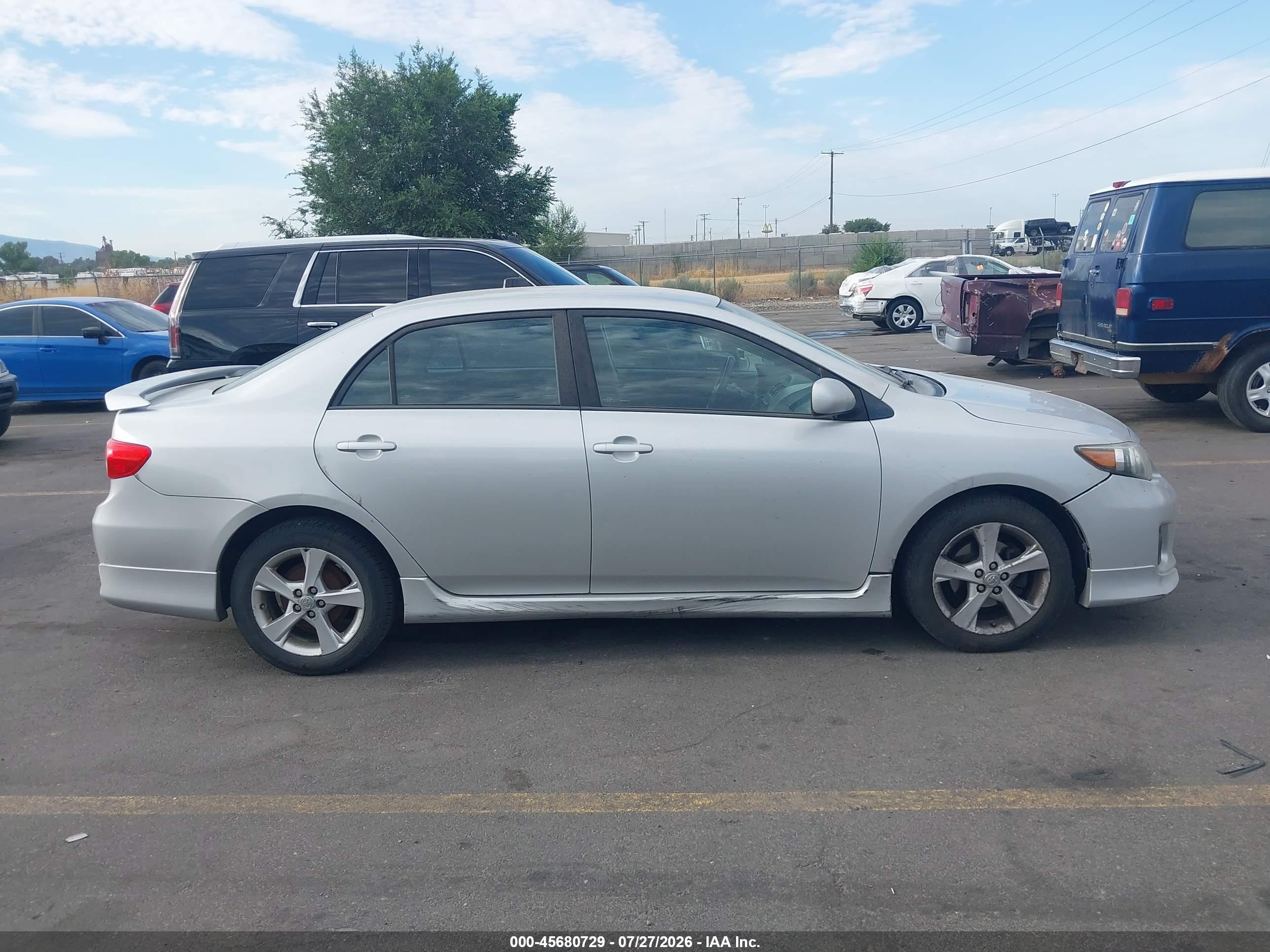 2012 Toyota Corolla S Silver vin: 5YFBU4EE2CP045234
