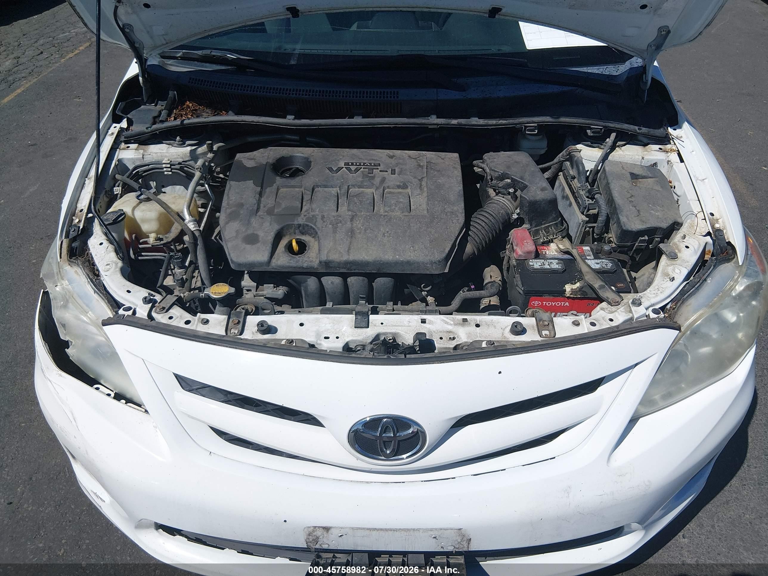 2012 Toyota Corolla Le White vin: 5YFBU4EE2CP046173