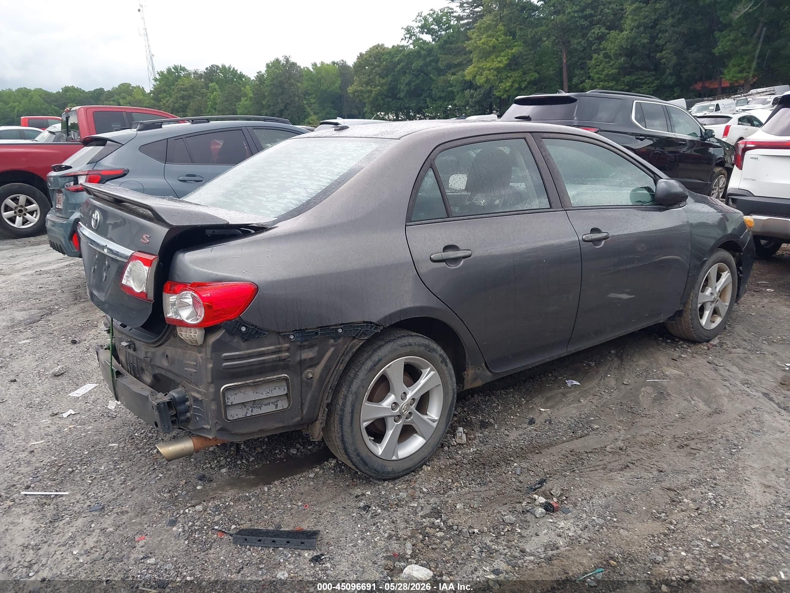 2012 Toyota Corolla S Gray vin: 5YFBU4EE2CP073454