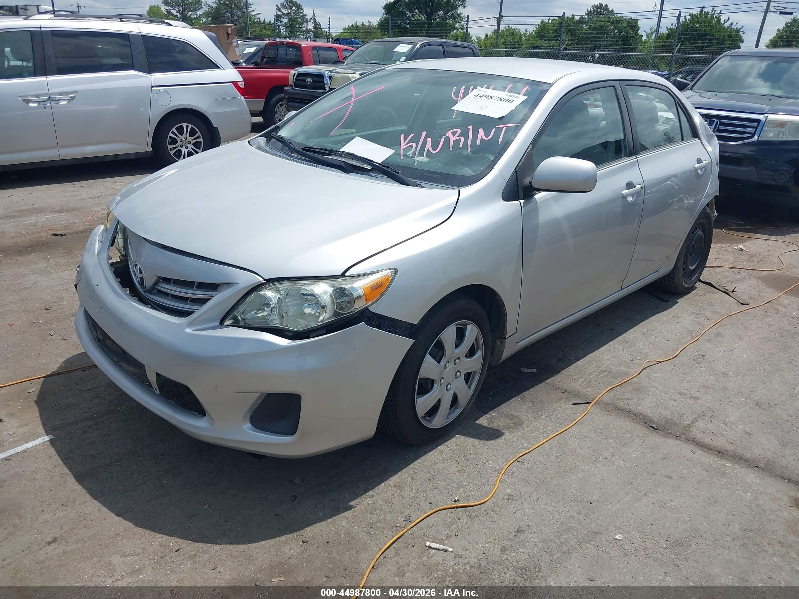 2013 Toyota Corolla Le Silver vin: 5YFBU4EE2DP084441