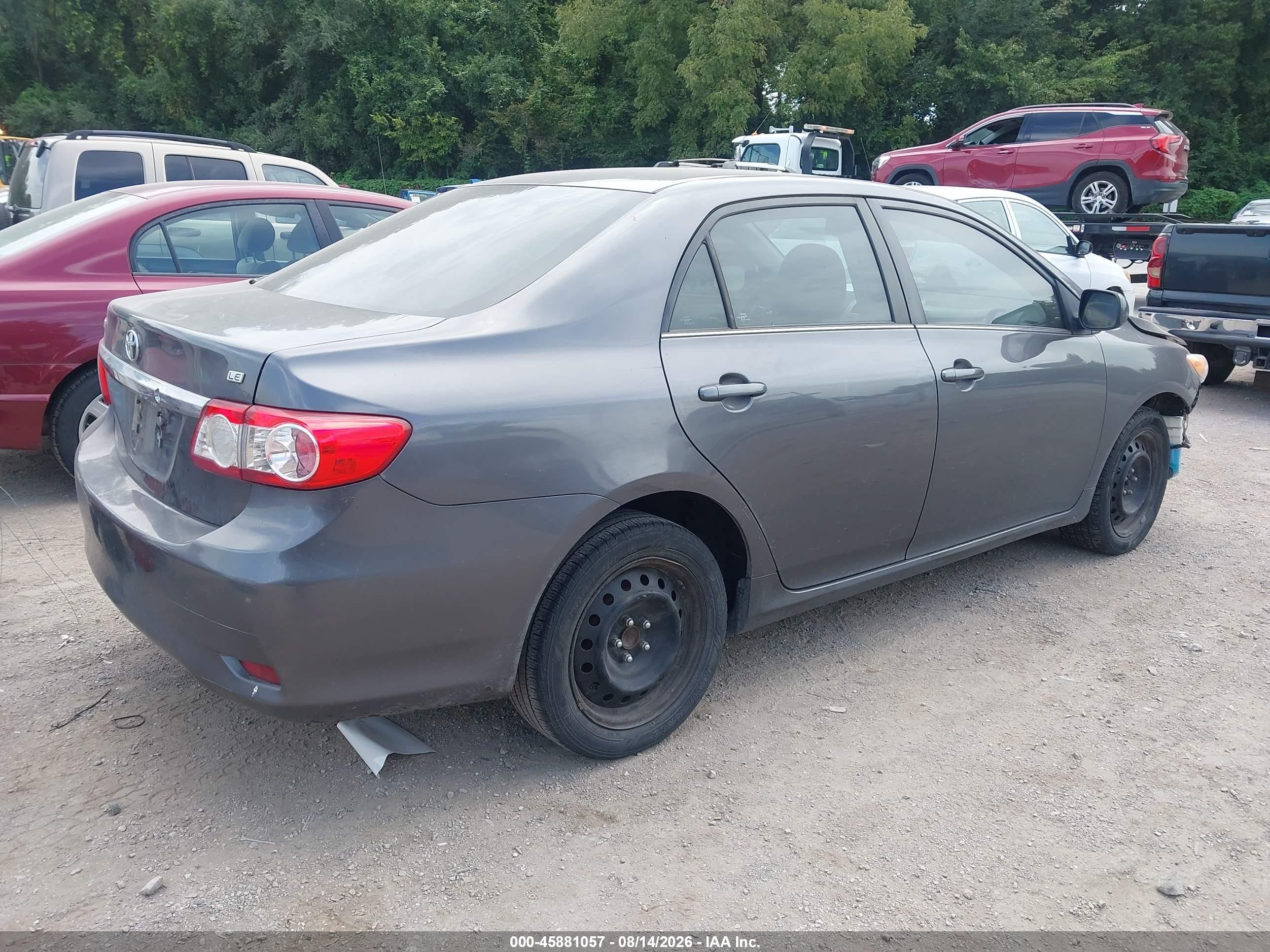 2013 Toyota Corolla Le Gray vin: 5YFBU4EE2DP084858