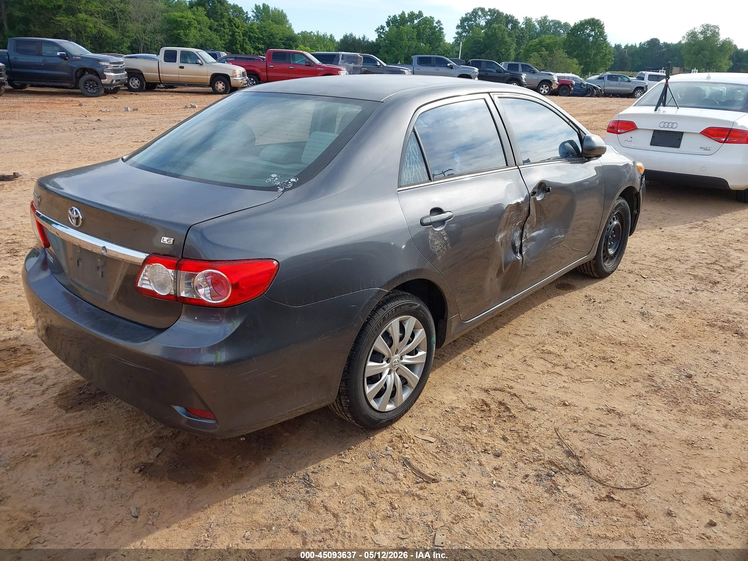 2013 Toyota Corolla Le Gray vin: 5YFBU4EE2DP094659