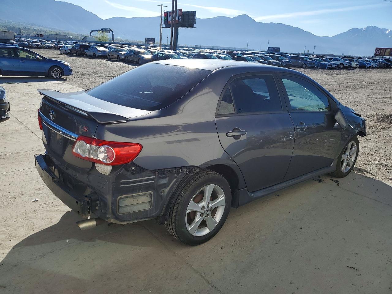 2013 Toyota Corolla S Gray vin: 5YFBU4EE2DP096380